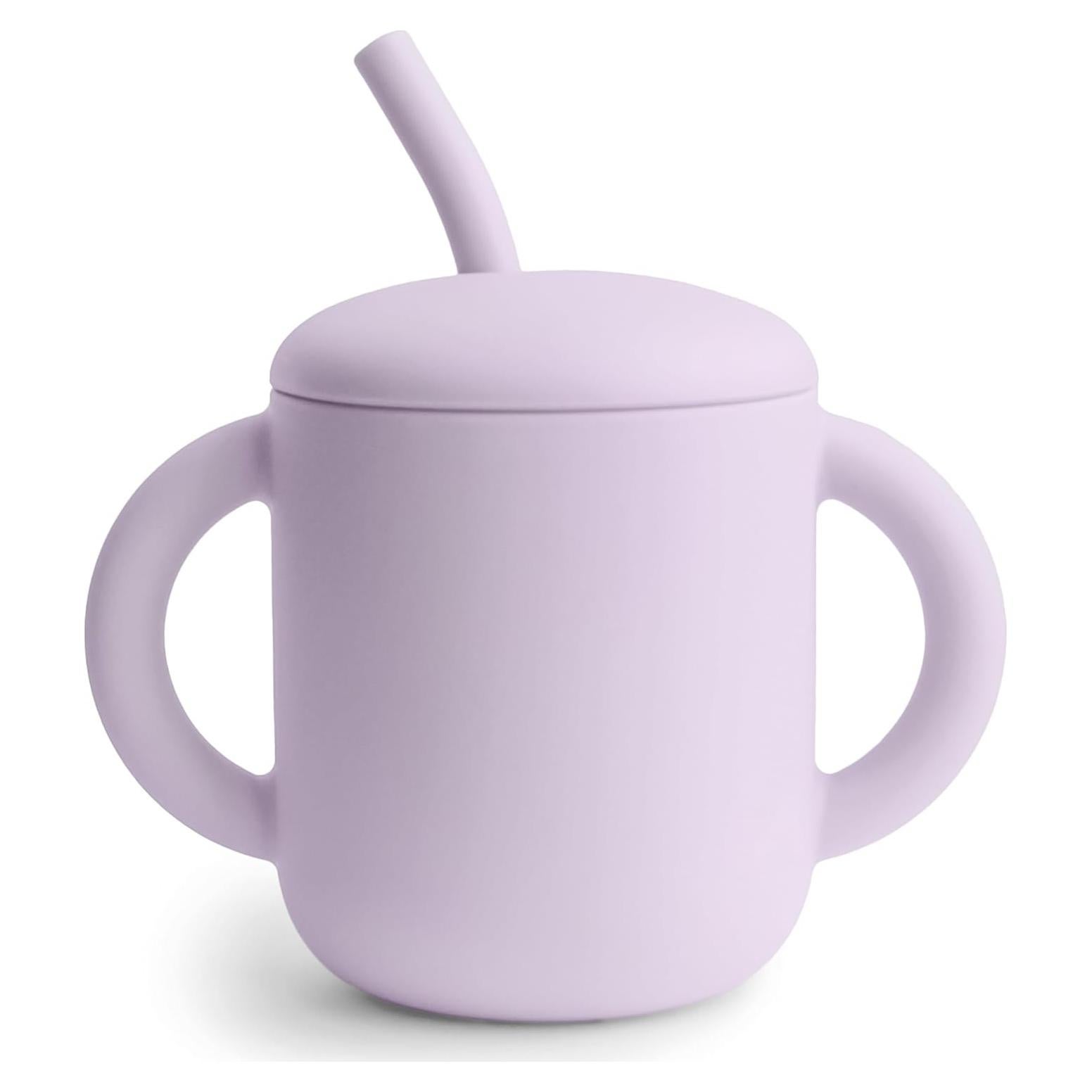 Taza de Entrenamiento Silicona mushie 175 mL Lila Suave