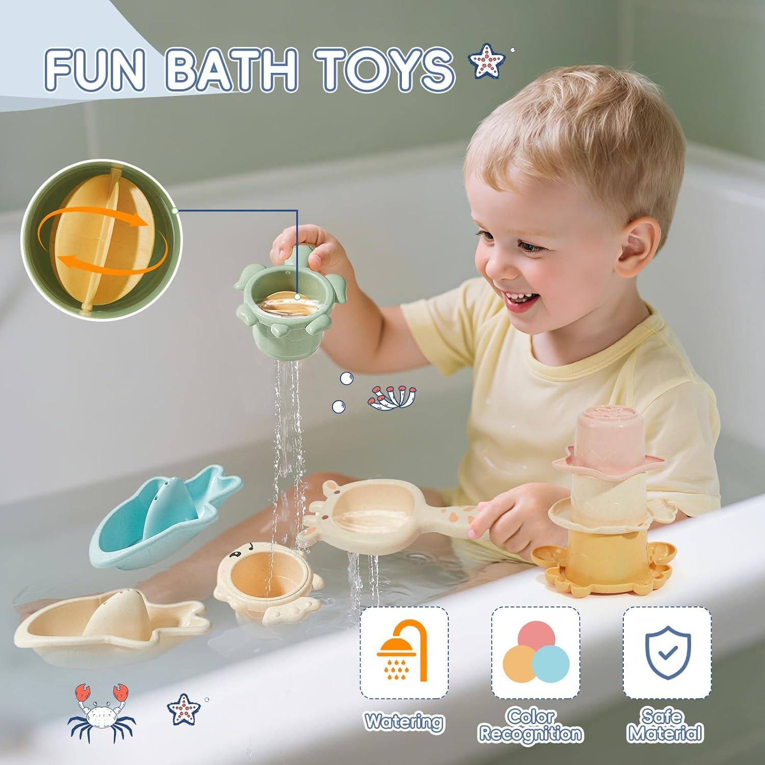 Juguetes de Baño 21PCS AMCHSURI Montessori para Bebés