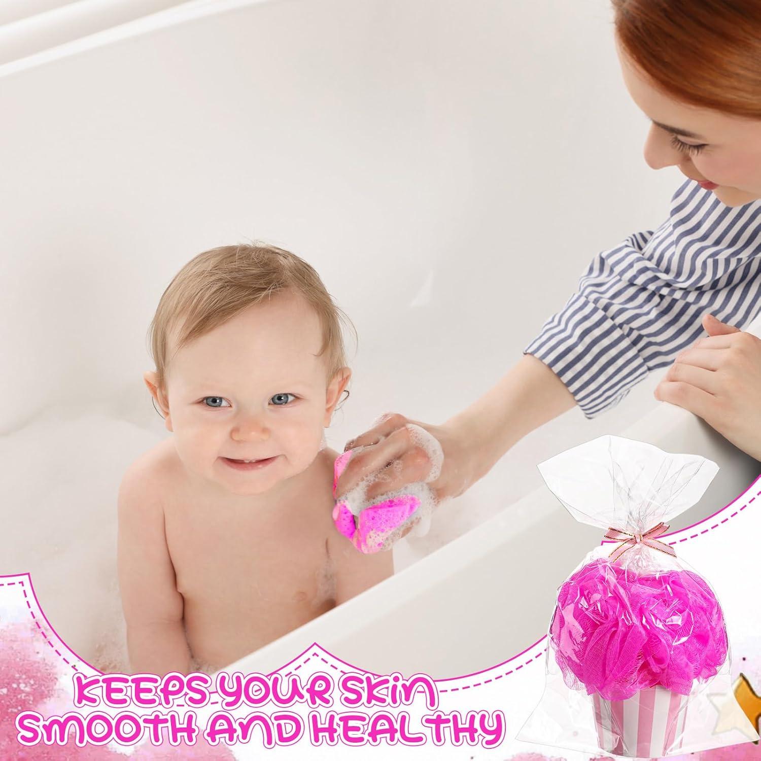 50 Conjuntos de Regalos Baby Shower Rosa - Esponjas y Decoración