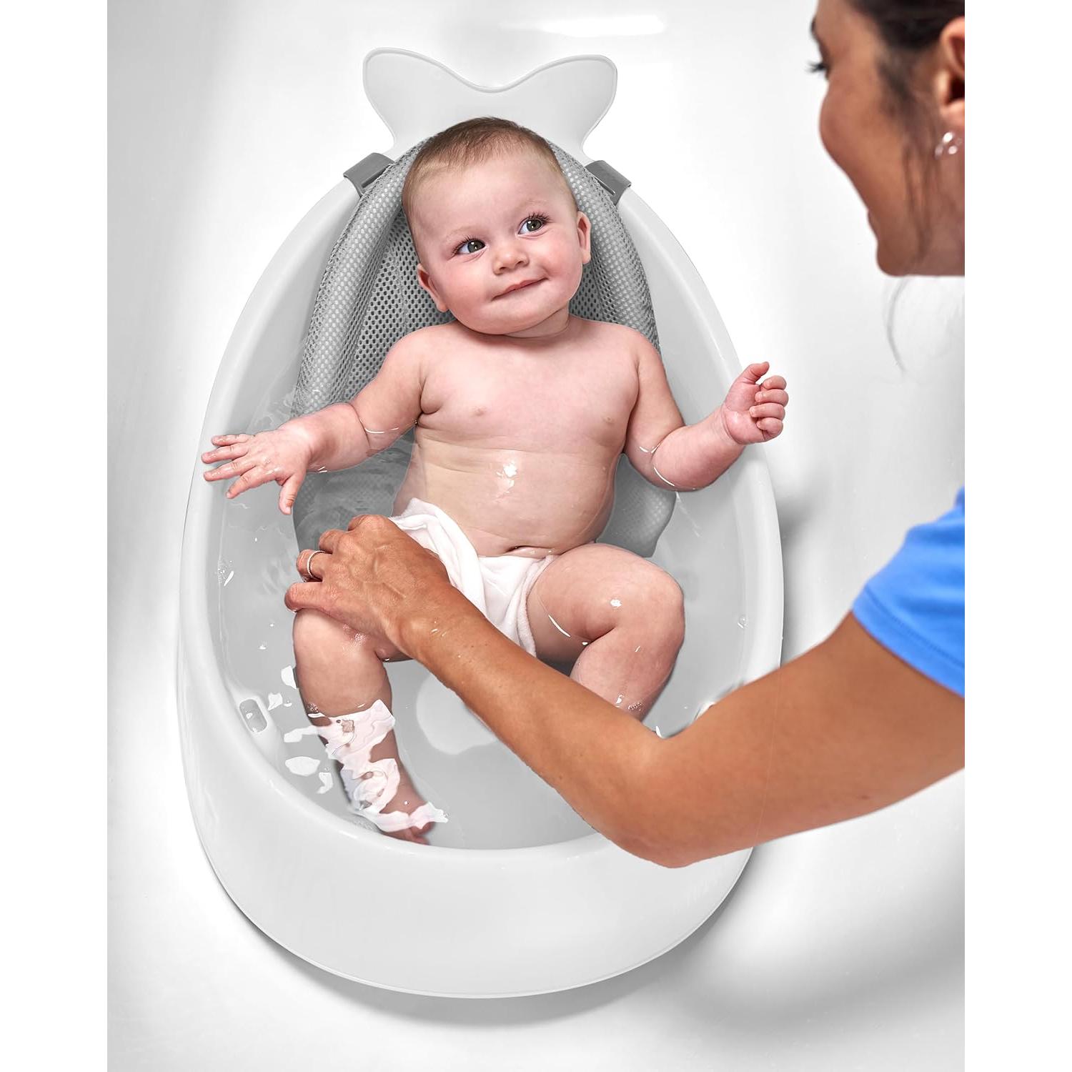 Bañera para Bebés Skip Hop MOBY Blanca 3 Etapas 0-11.3 kg