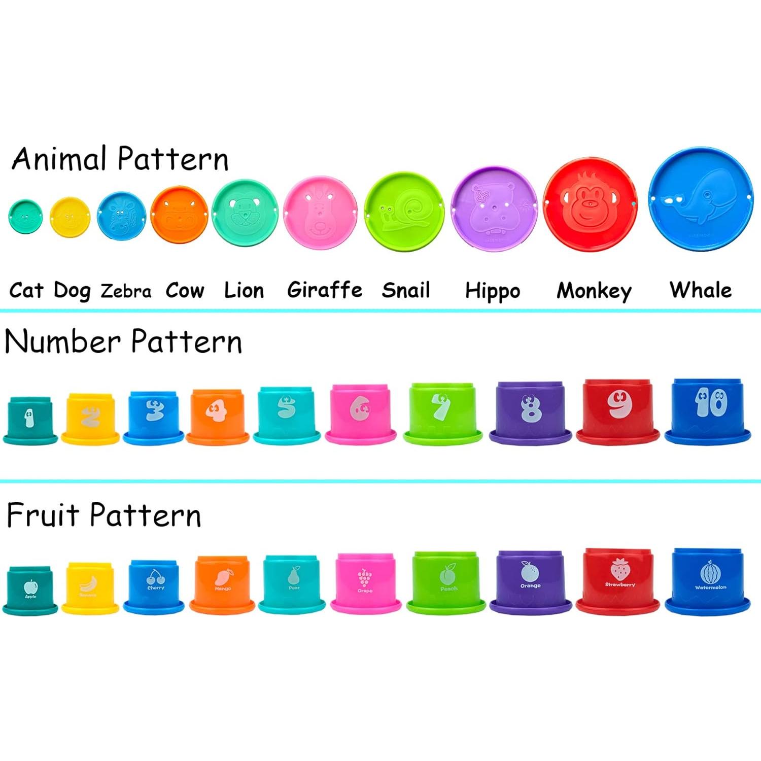 Juego de 17 Tazas Apilables Multicolor Ella Dream para Bebés