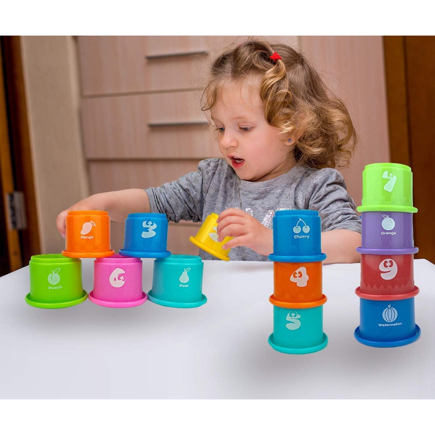 Juego de 17 Tazas Apilables Multicolor Ella Dream para Bebés