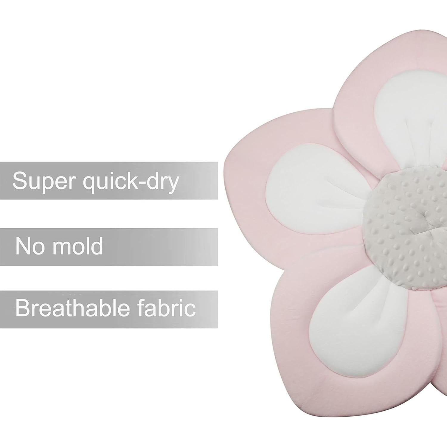 Almohadilla de Baño para Bebés PandaEar Rosa 80x80 cm