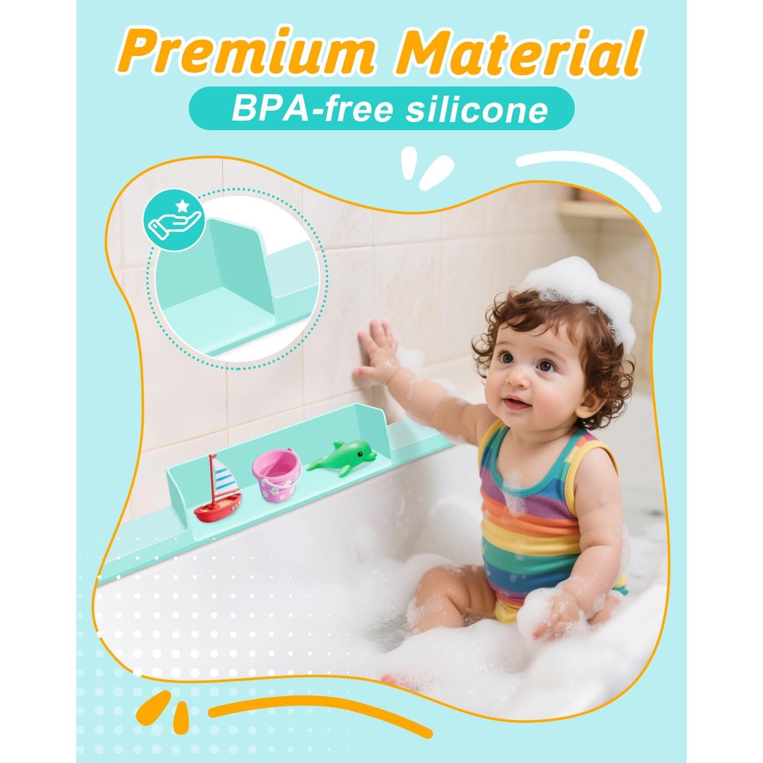 Protector de Salpicaduras de Silicona Bathiin Verde 40 cm