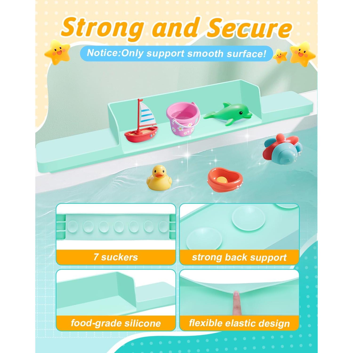 Protector de Salpicaduras de Silicona Bathiin Verde 40 cm