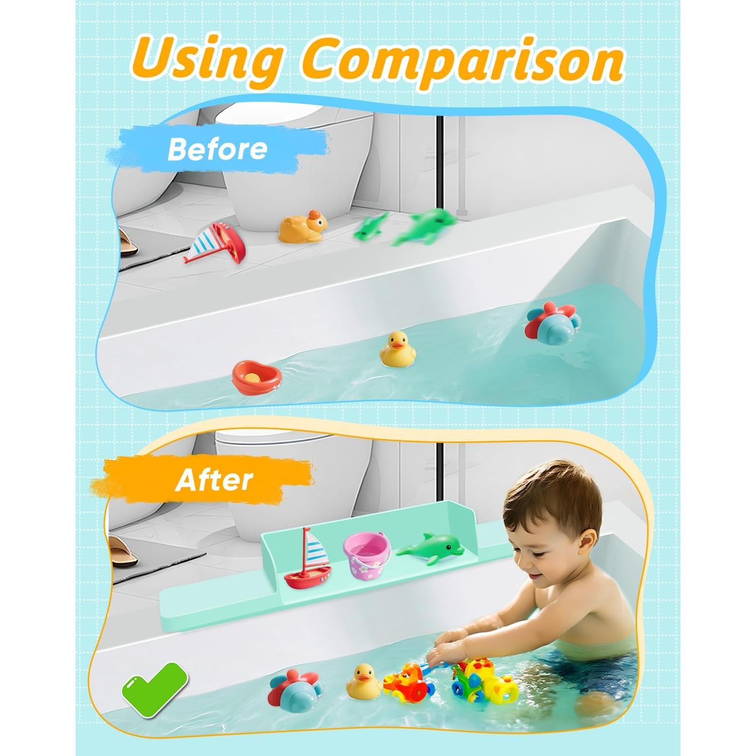 Protector de Salpicaduras de Silicona Bathiin Verde 40 cm