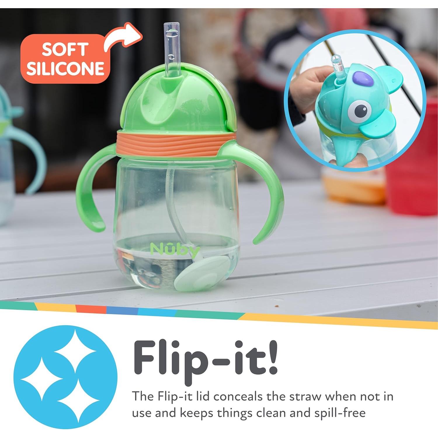 Taza Entrenadora Nuby Clik-It 240 ml Jirafa Sin Derrames