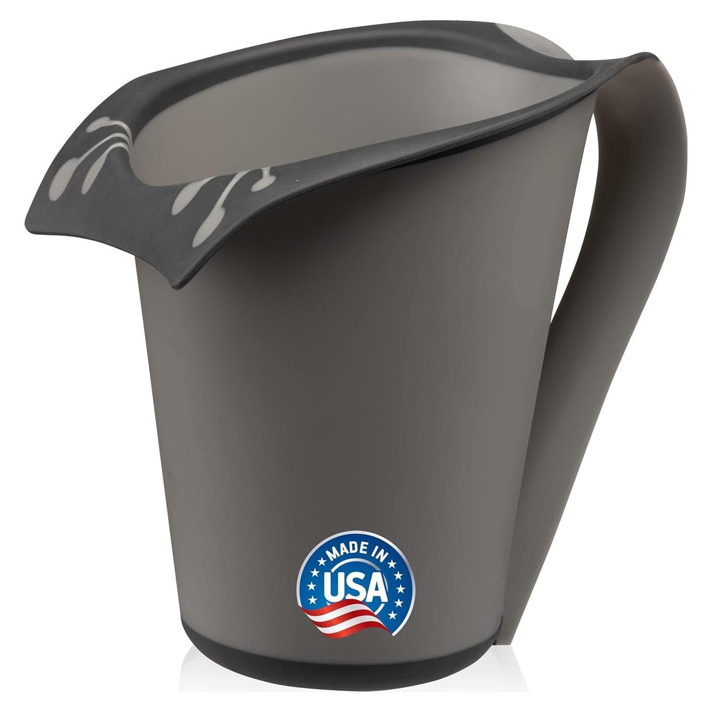 Taza de Baño Plástico 800ml Rinser Cascada Gris - Hecho en EE. UU.