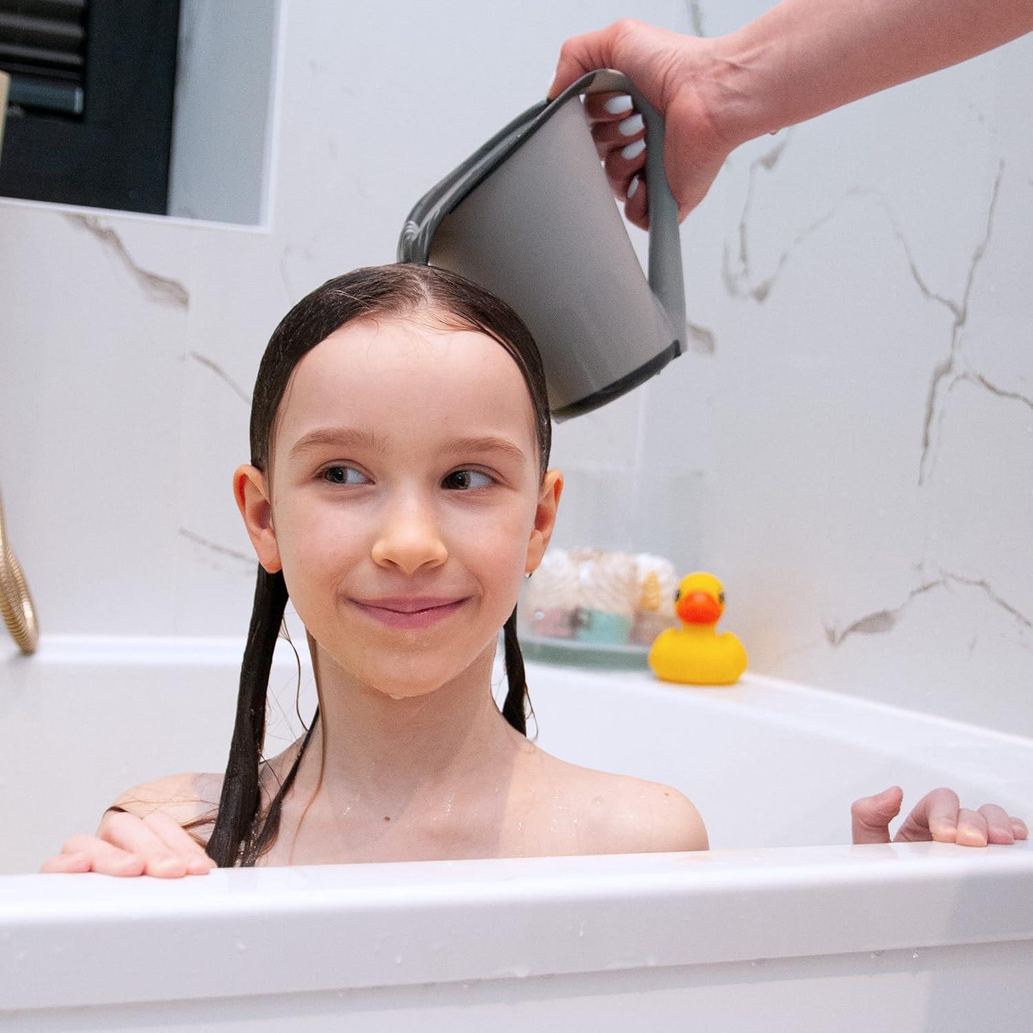 Taza de Baño Plástico 800ml Rinser Cascada Gris - Hecho en EE. UU.