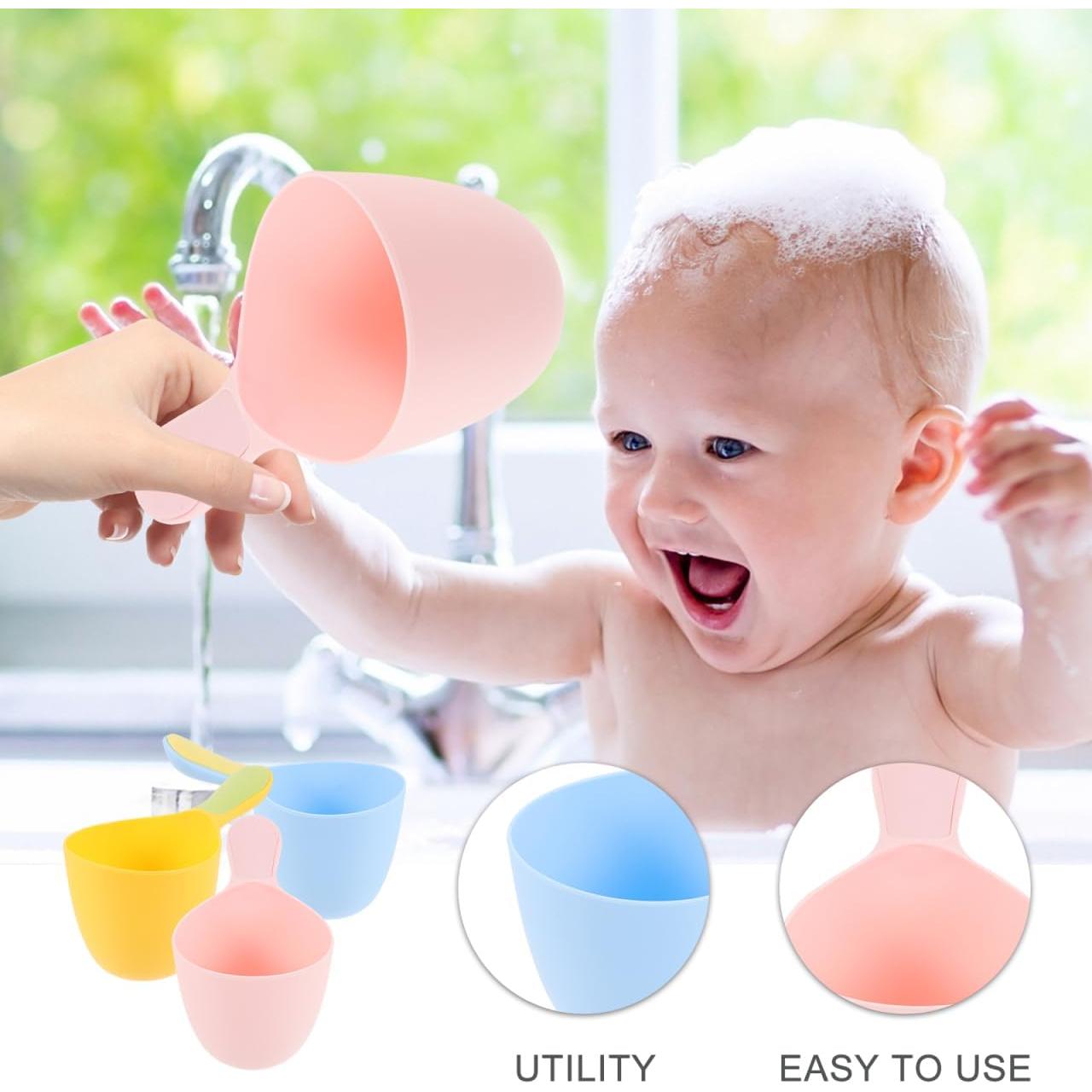 Set de 3 Tazas de Baño OKUMEYR para Enjuagar Cabello