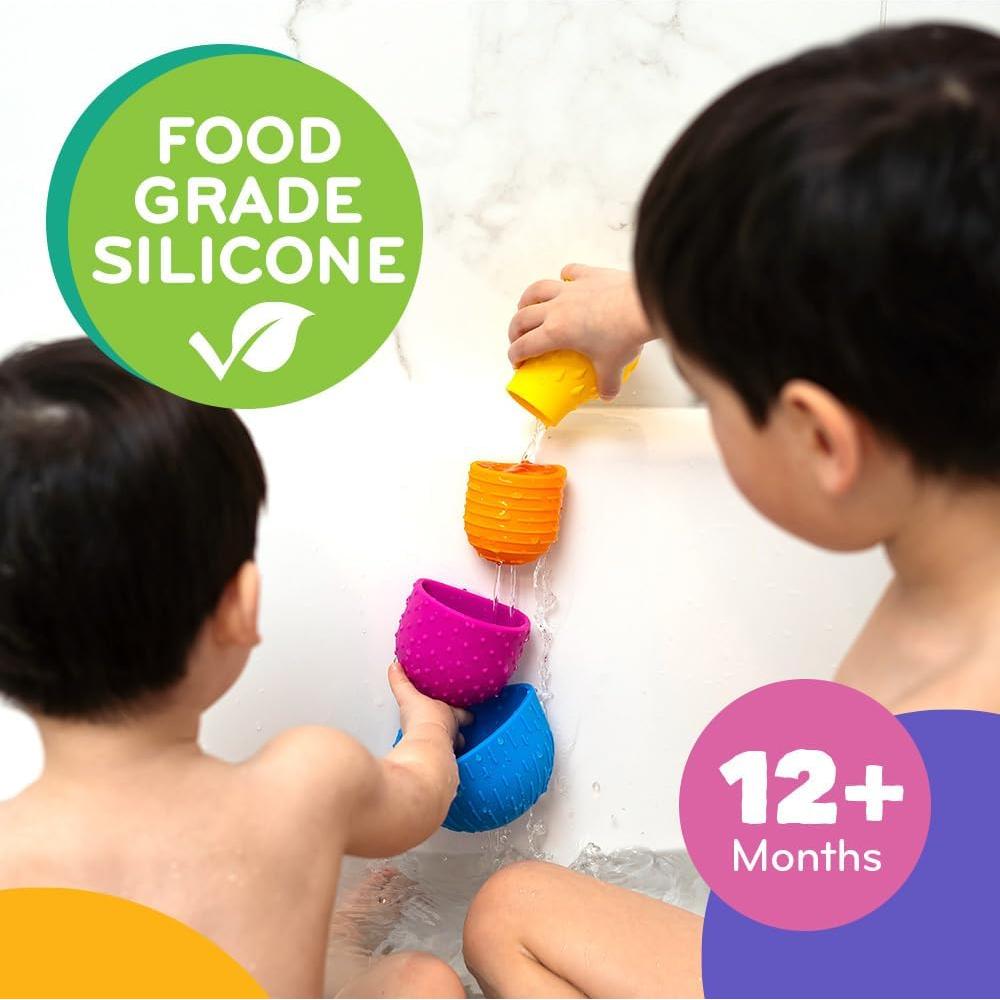 Juguetes de Agua Mobi Oomplz - Tazas Apilables para Bebés