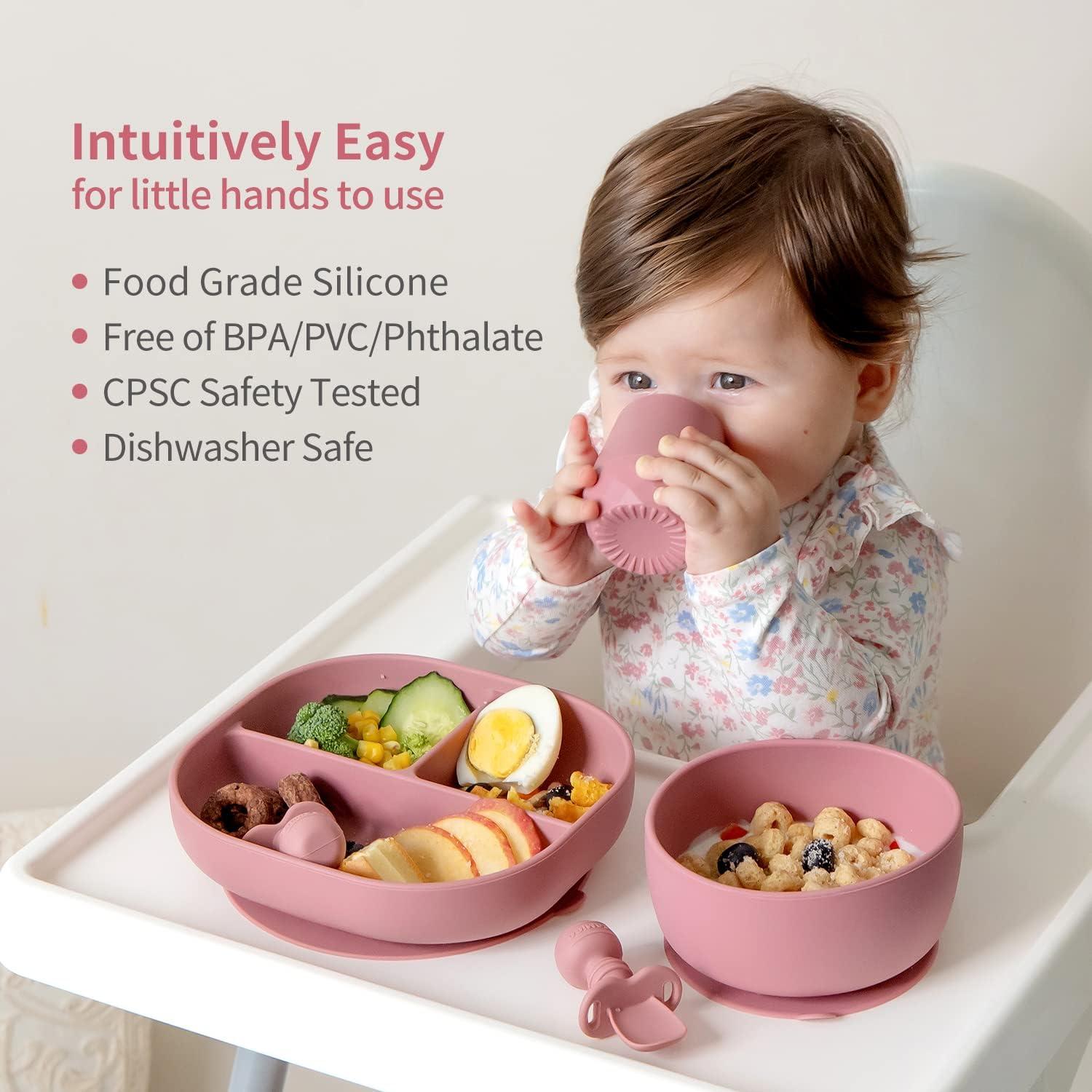 Tazas de Silicona para Bebés SAMiGO 60 ml Rosado - Entrenamiento