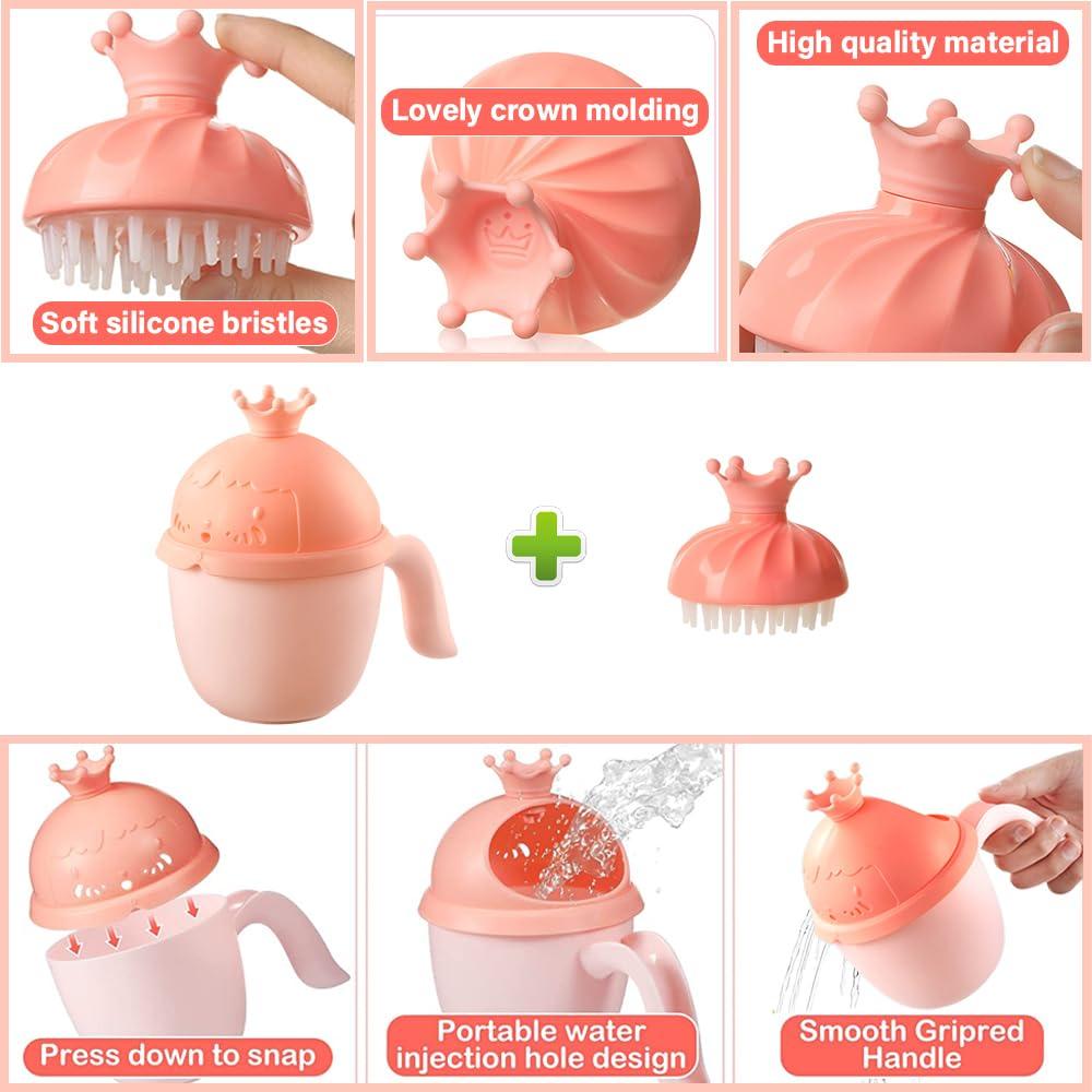 Gorro de Ducha para Bebé Thcbme Rosa Ajustable 0-9 Años