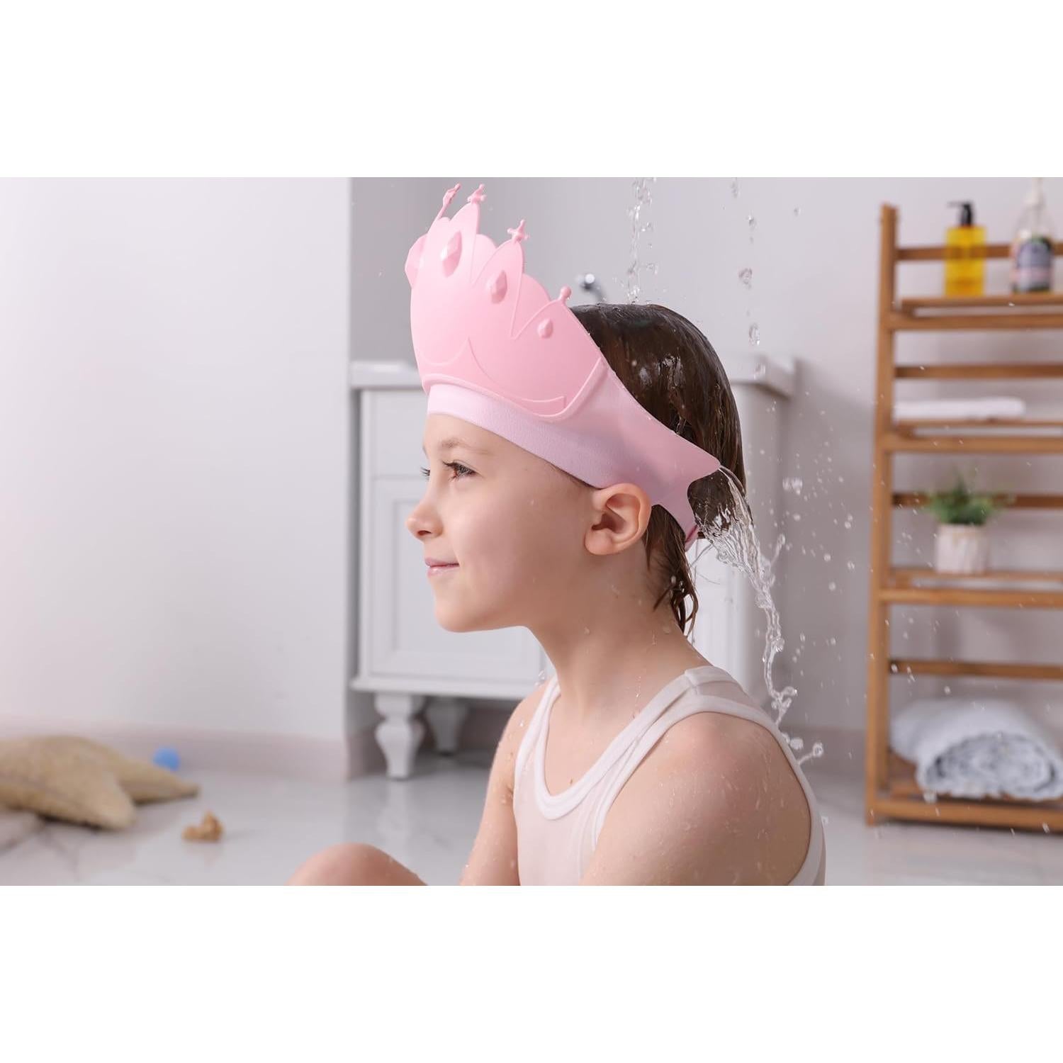 Gorro de Ducha para Bebé Thcbme Rosa Ajustable 0-9 Años