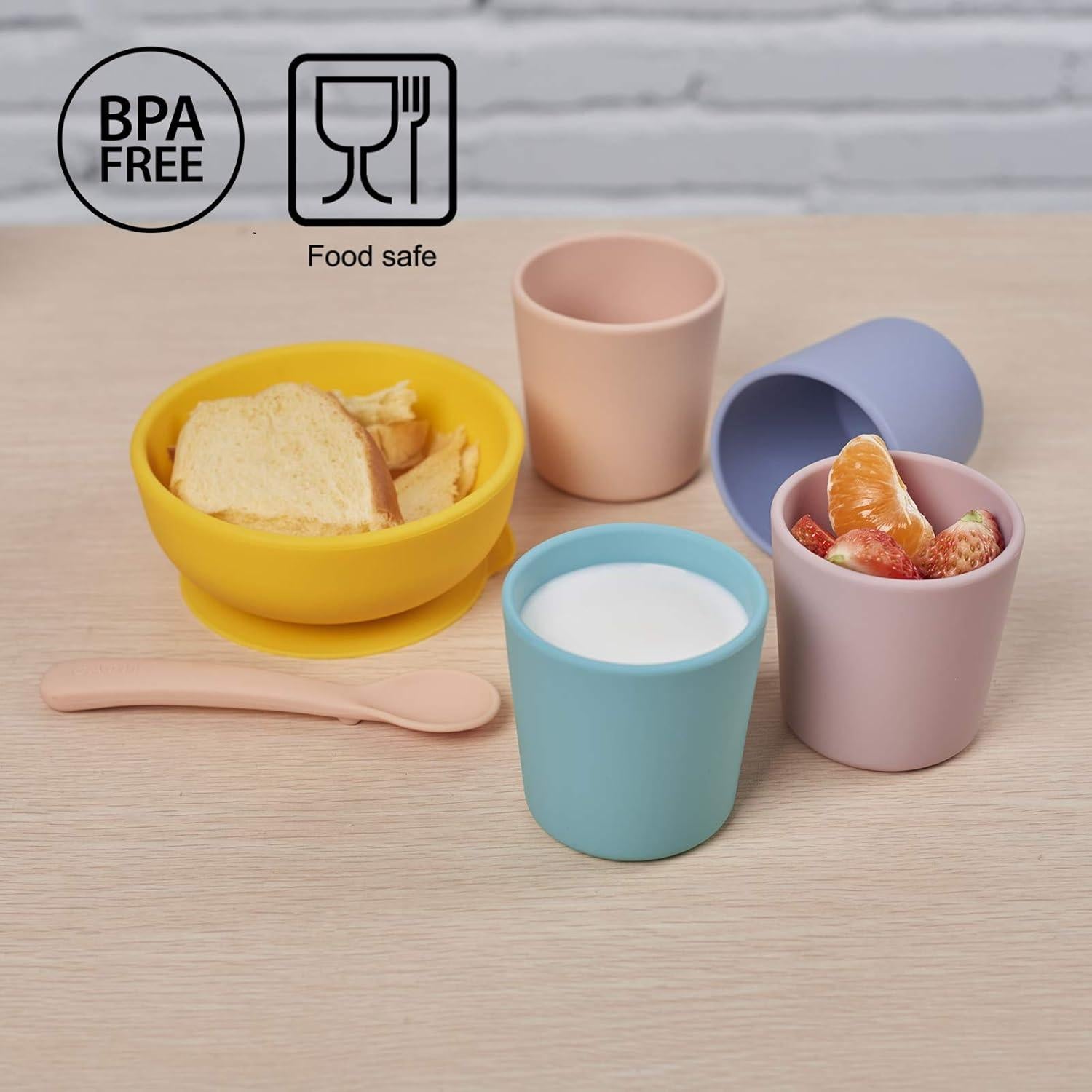 Taza de Silicona Catii 5 oz para Niños 1-3 años Irrompible