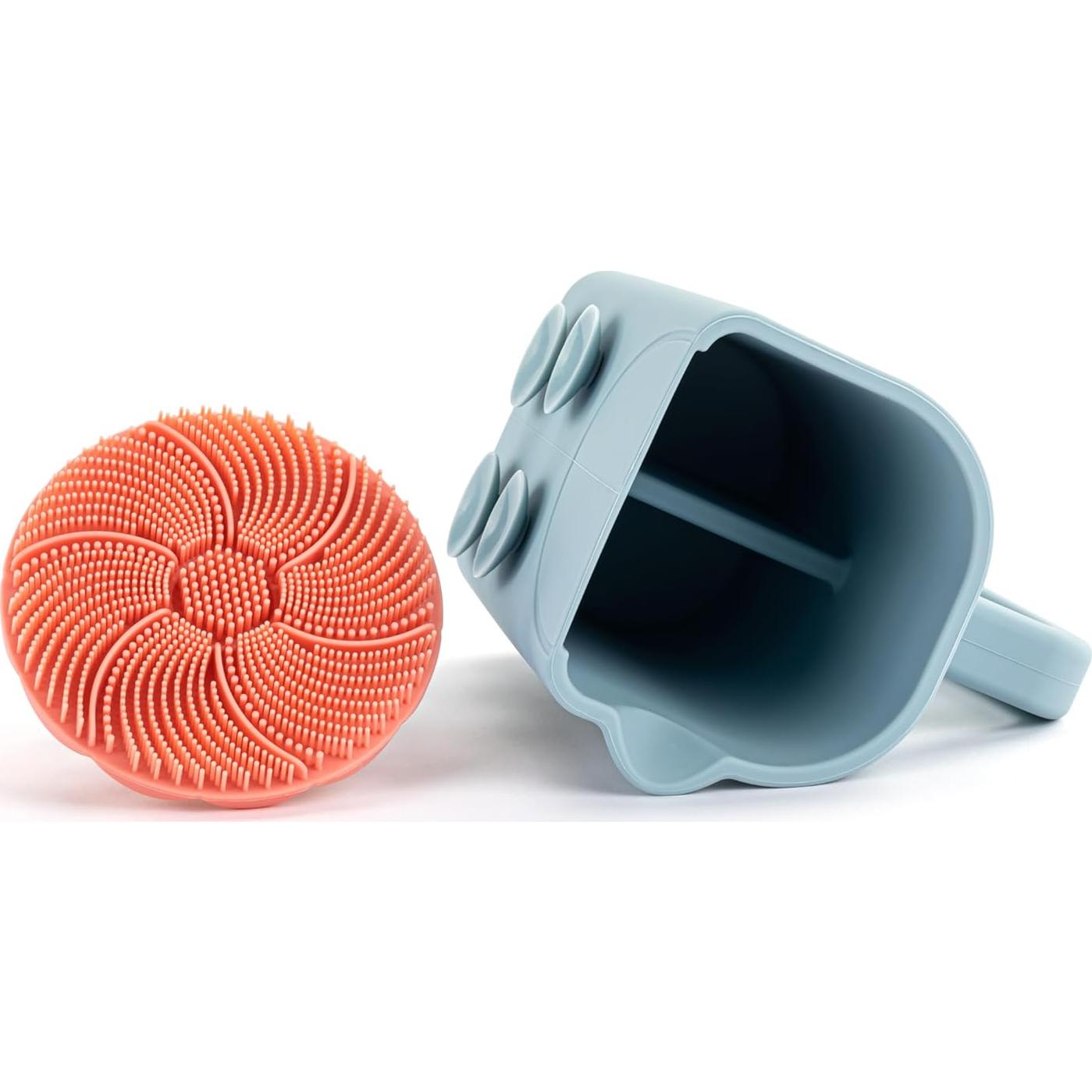 Juego de Taza de Enjuague y Cepillo Silicona DEMDACO Rosa