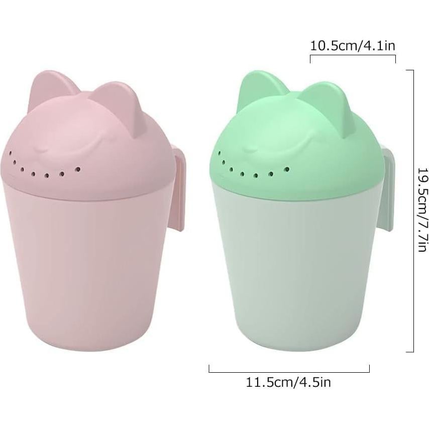 Vaso de Enjuague para Bebés Ykybhx Rosa 19.5x11.5cm con Mango