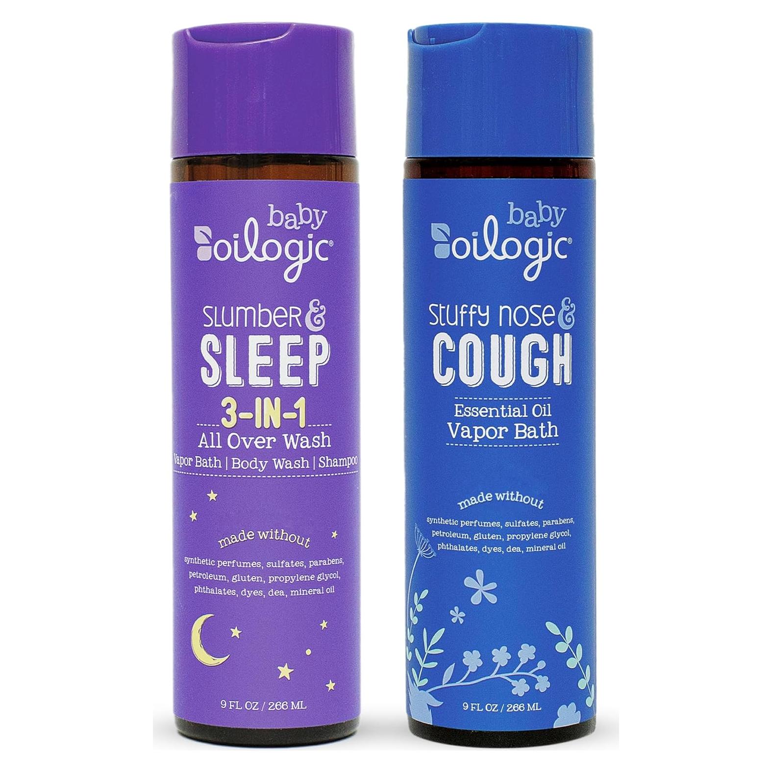 Jabón suave Oilogic para bebés - Sueño y descanso, 3 en 1