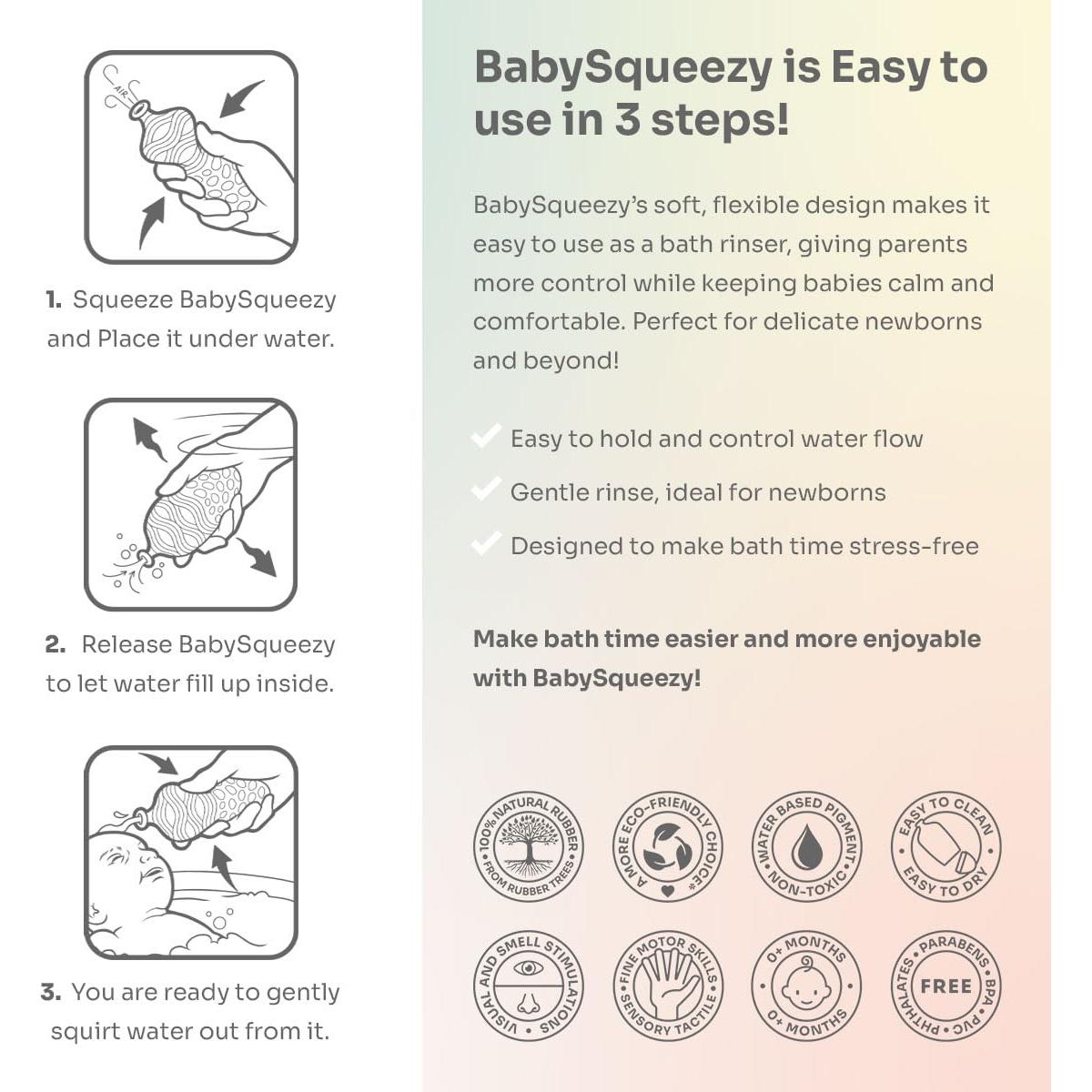 Juguete de Baño BabySqueezy Cielo 3 en 1 para Bebés