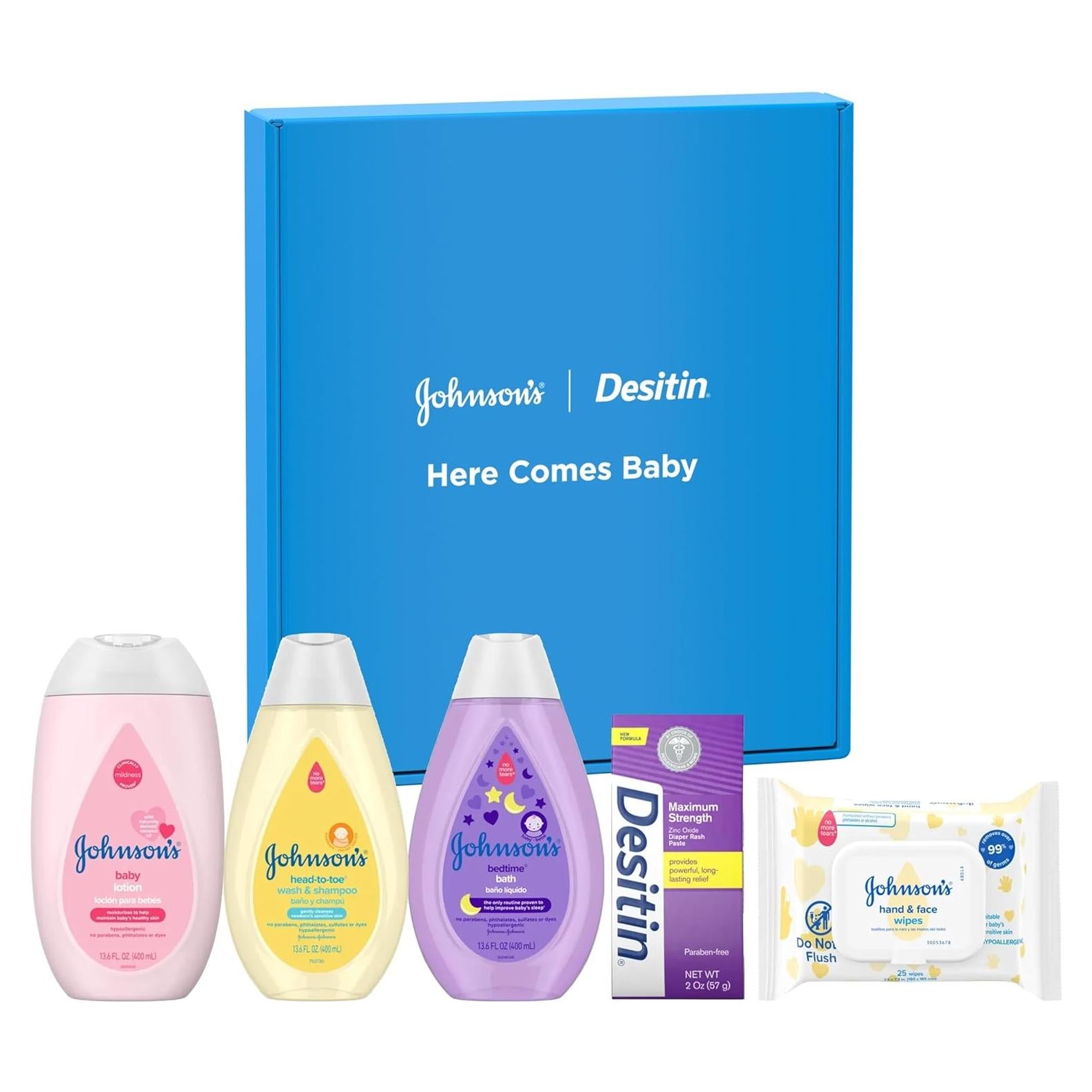 Set de Regalo Johnson's Baby y Desitin - 5 Esenciales para Bebés