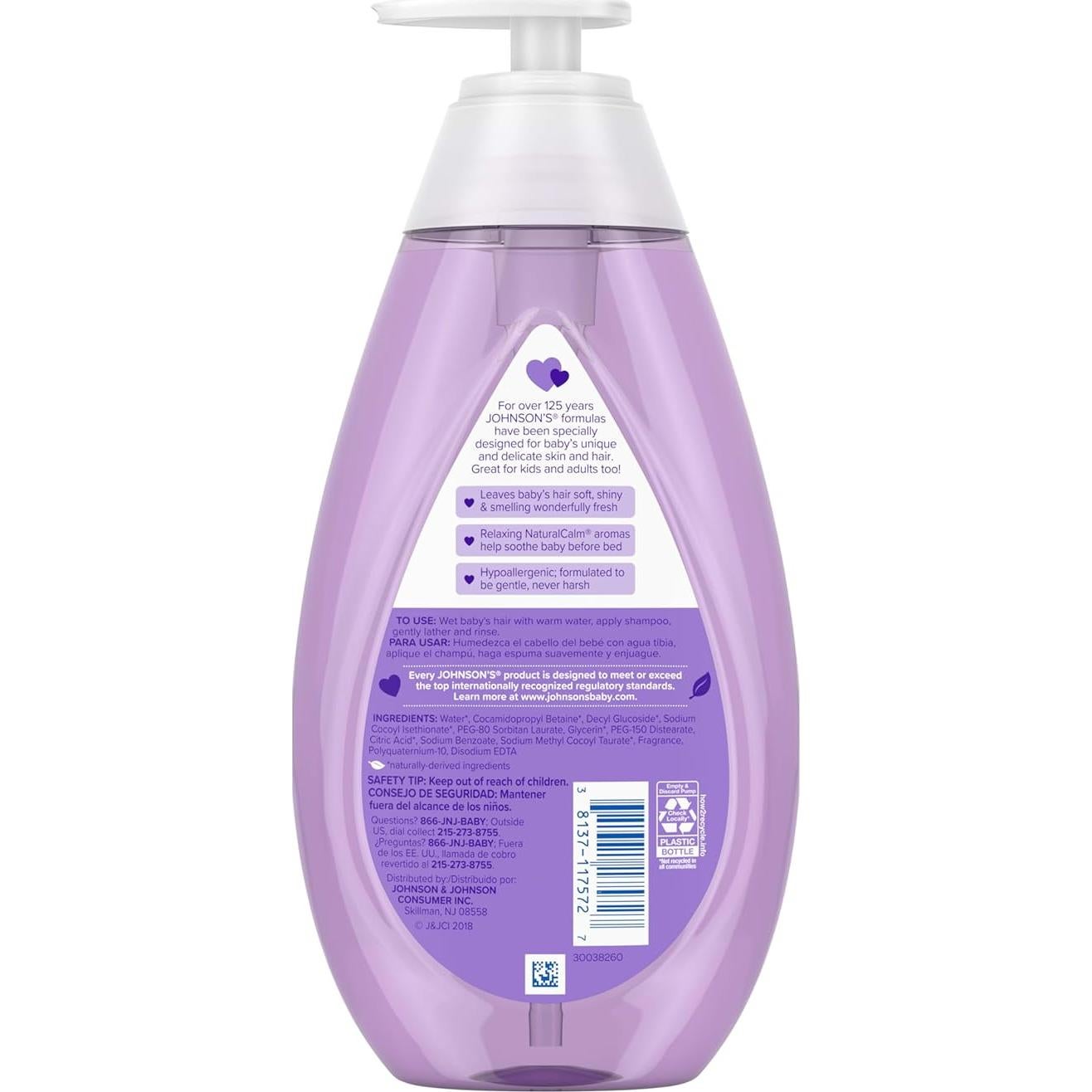 Champú Calmante para Bebés Johnson 600 ml Sin Lagrimas