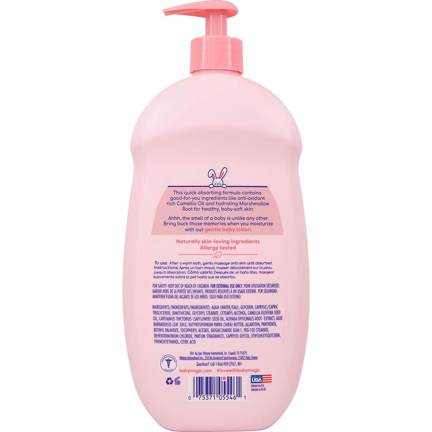 Loción Suave para Bebés Baby Magic 30 Oz | Pack de 4 | Hipoalergénica