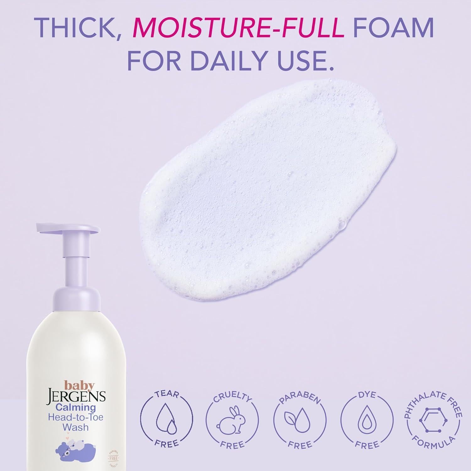 Jabón y Champú Espumoso Jergens Baby 532 ml - Sin Lagrimas