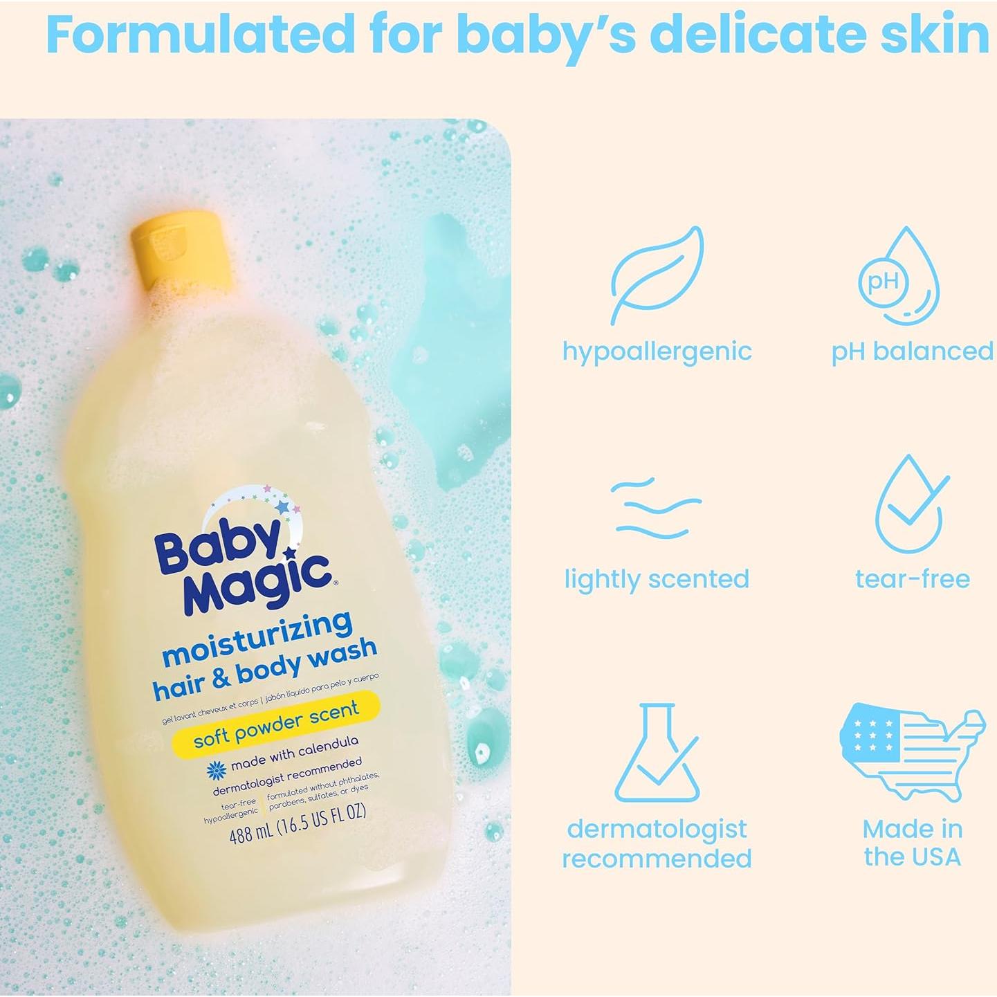 Jabón y Champú Hidratante Baby Magic 489 ml Sin Lagrimas