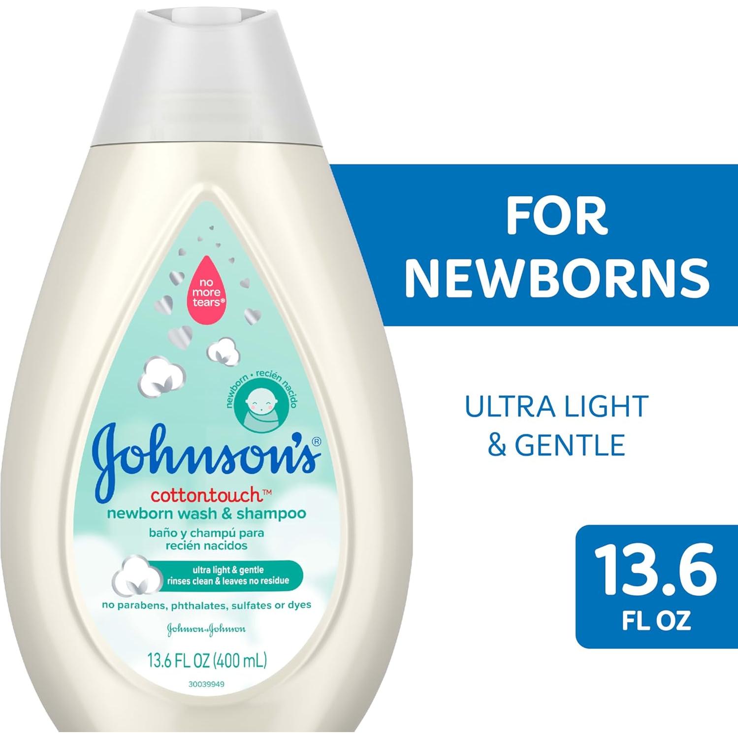 Jabón y Champú para Bebés Johnson CottonTouch 403.6 ml