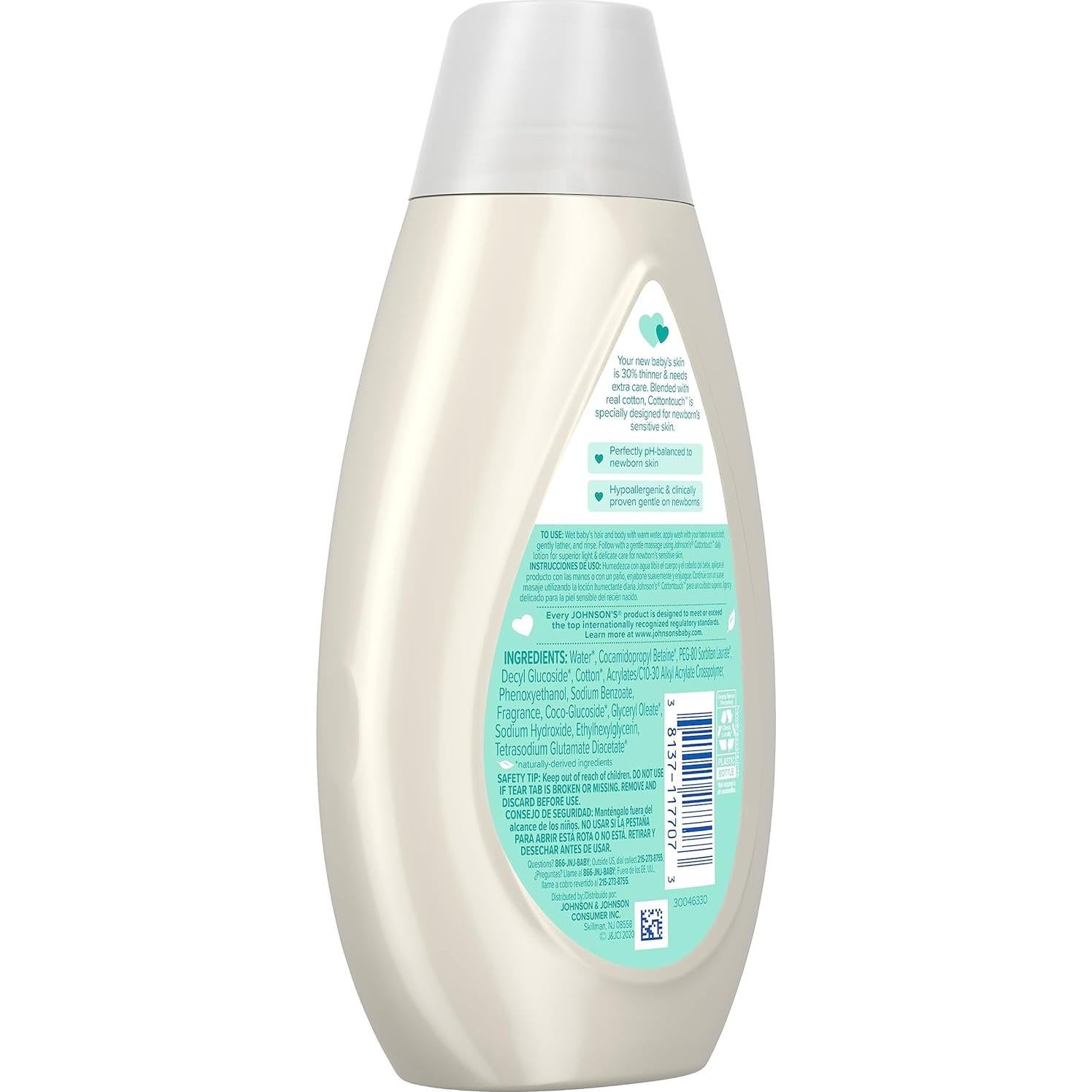 Jabón y Champú para Bebés Johnson CottonTouch 403.6 ml
