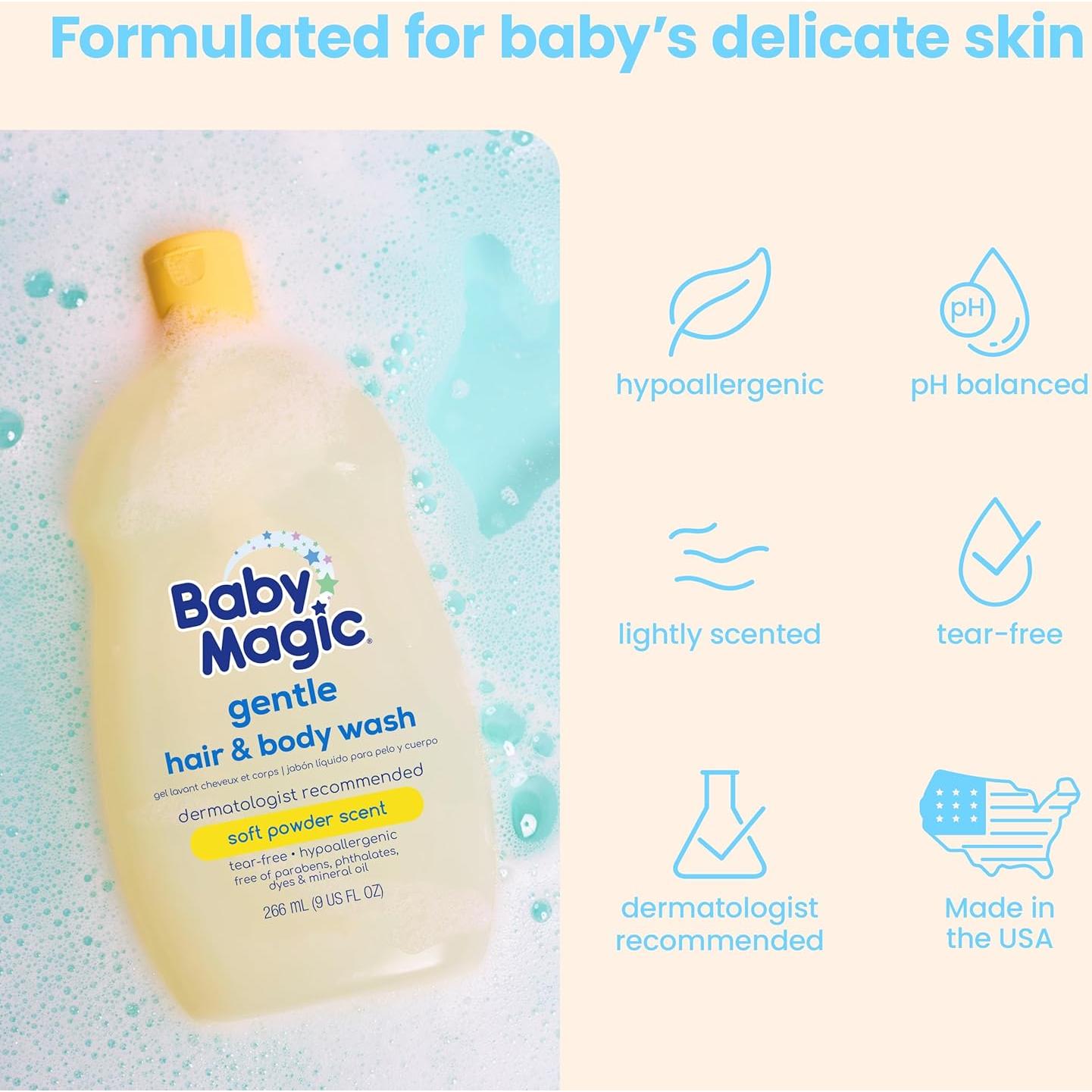 Jabón Suave Baby Magic 266 ml - Sin Lagrimas, Caléndula y Coco