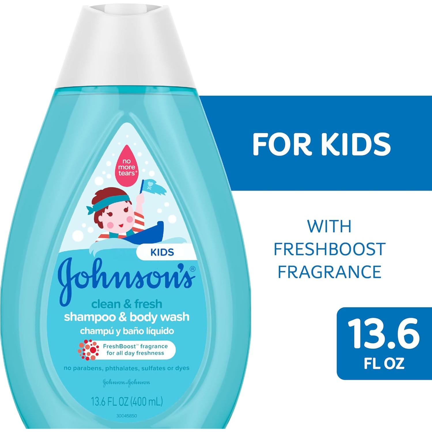 Champú y Gel de Baño Johnson's Clean & Fresh 402 ml 2 en 1