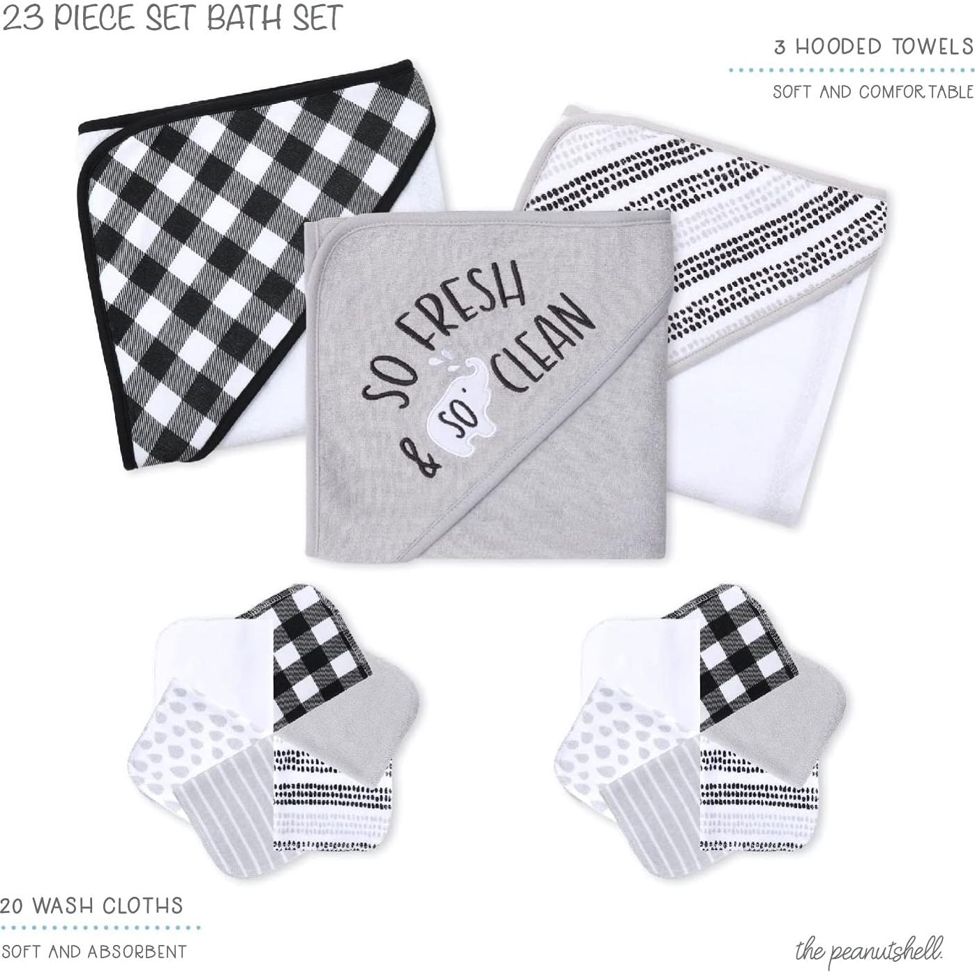 Juego de Toallas de Baño con Capucha The Peanutshell 23 Piezas