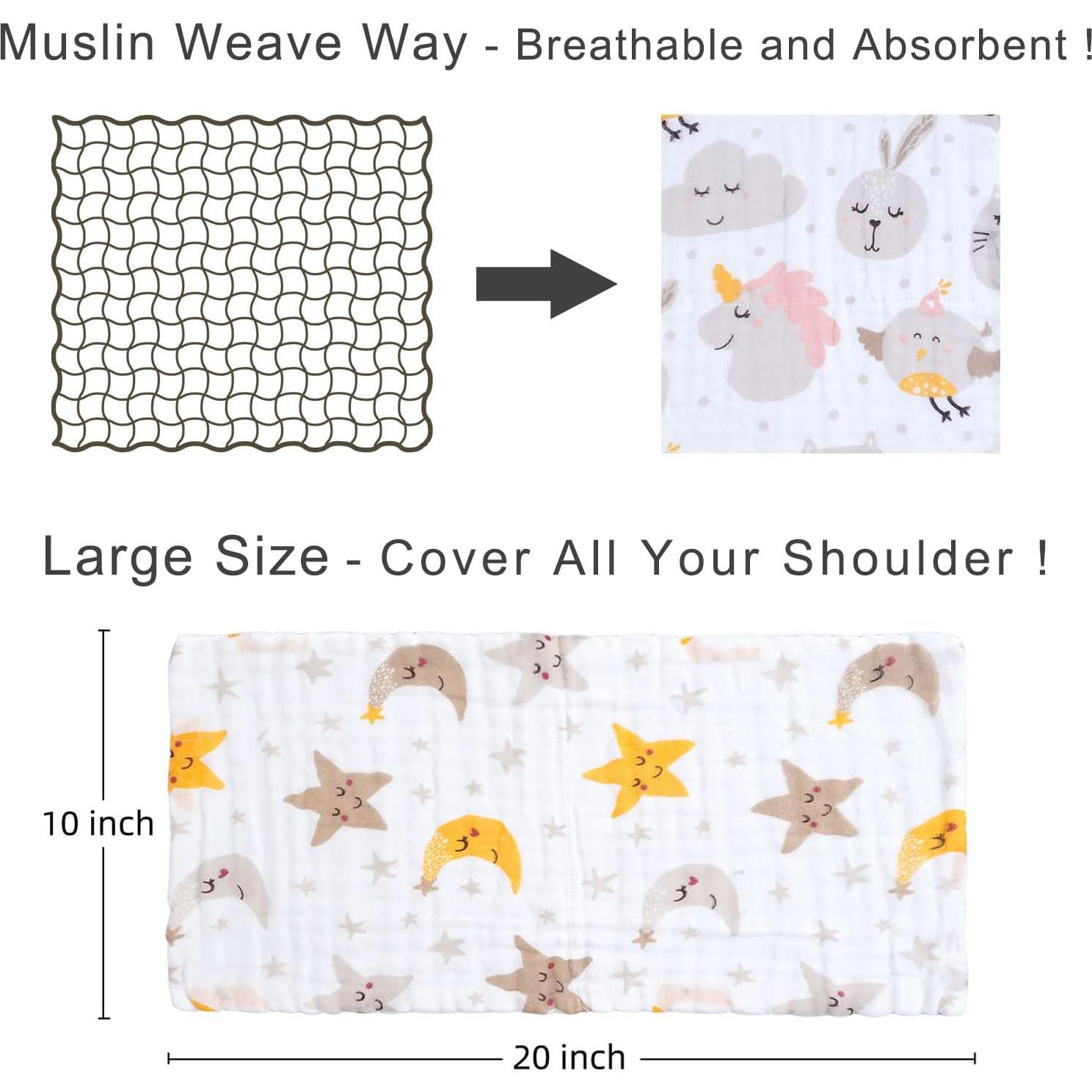 Pañales de Muselina Viviland 100% Algodón 4 Piezas 25.4x50.8cm