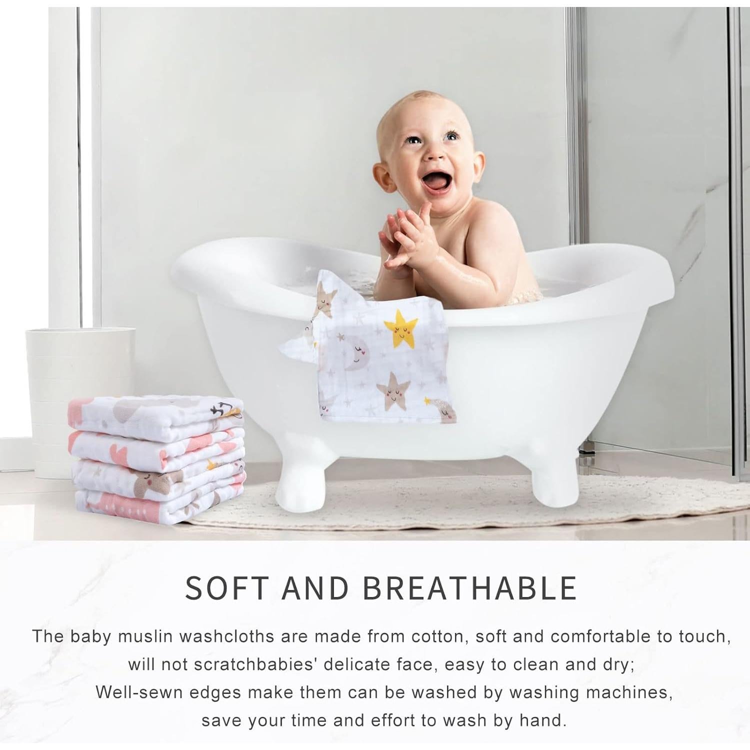 Pañales de Muselina Viviland 100% Algodón 4 Piezas 25.4x50.8cm