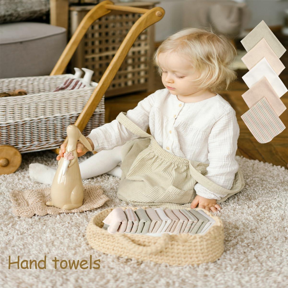 Paquete de 5 Toallitas de Algodón Orgánico para Bebés 25x25cm