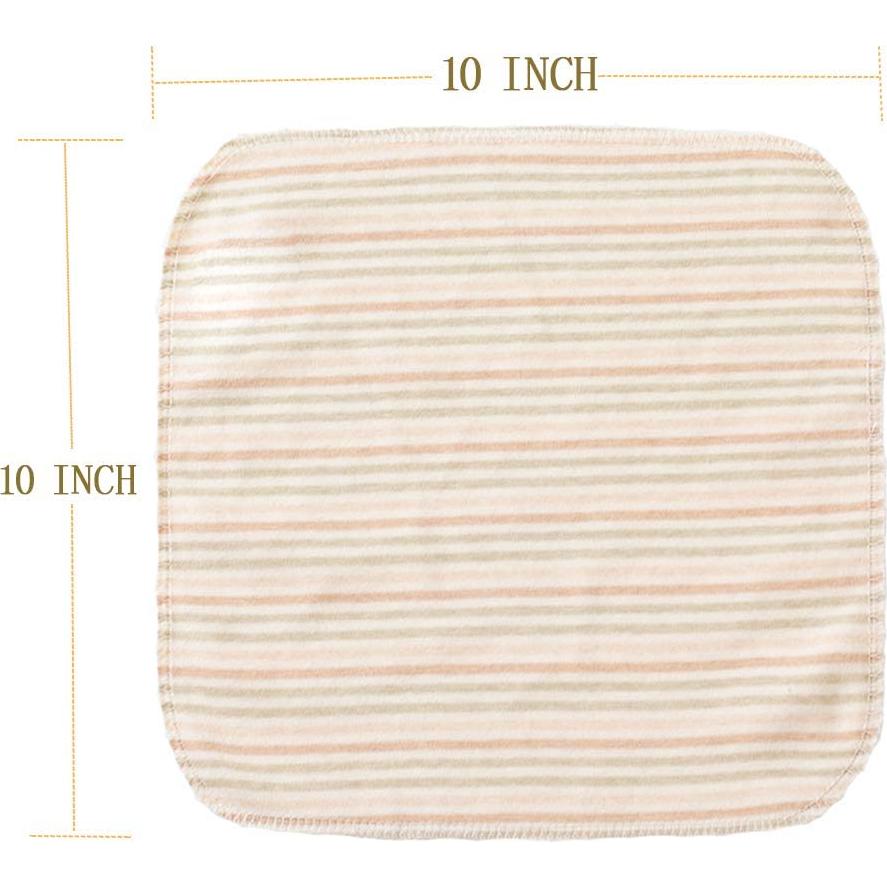 Paquete de 5 Toallitas de Algodón Orgánico para Bebés 25x25cm