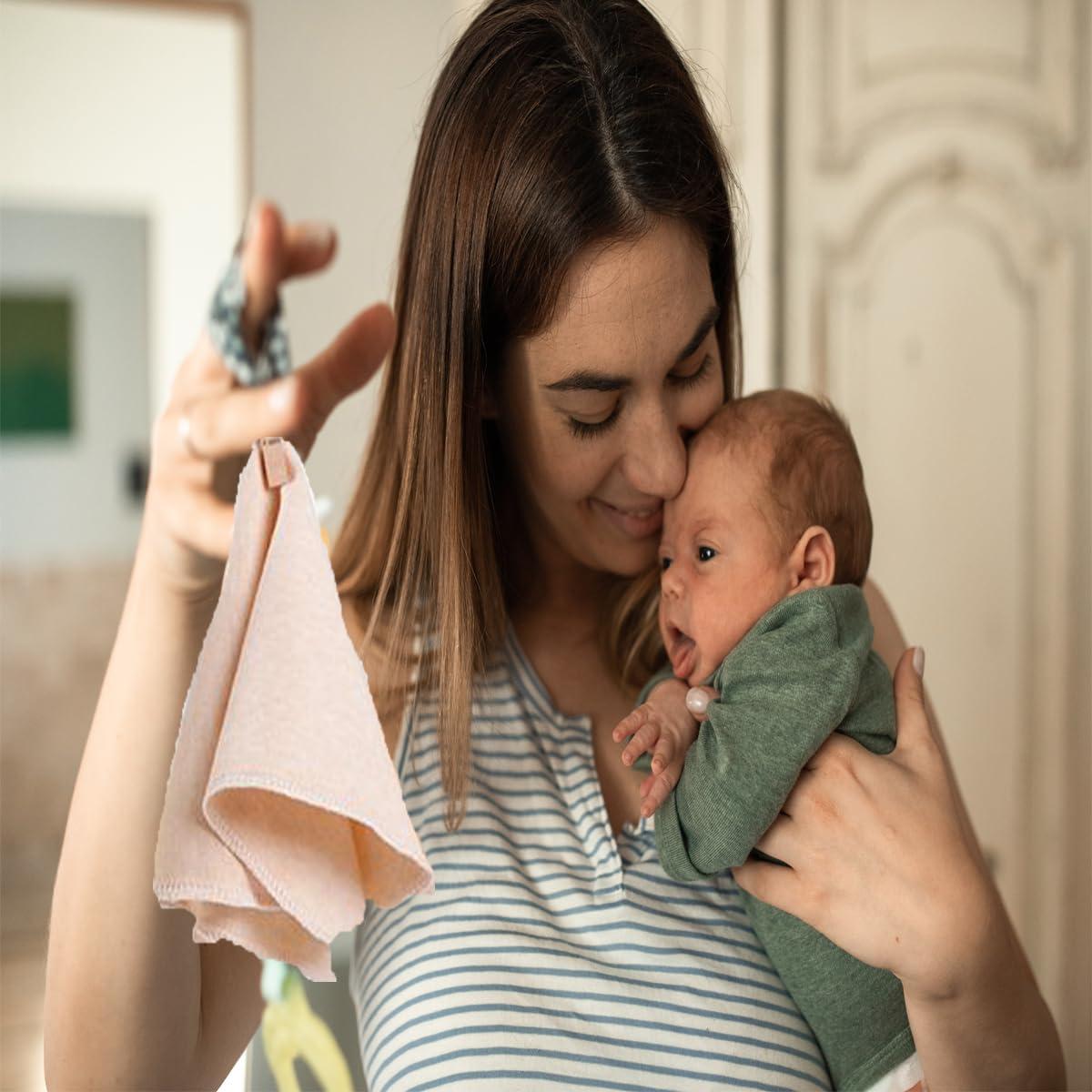 Paquete de 5 Toallitas de Algodón Orgánico para Bebés 25x25cm