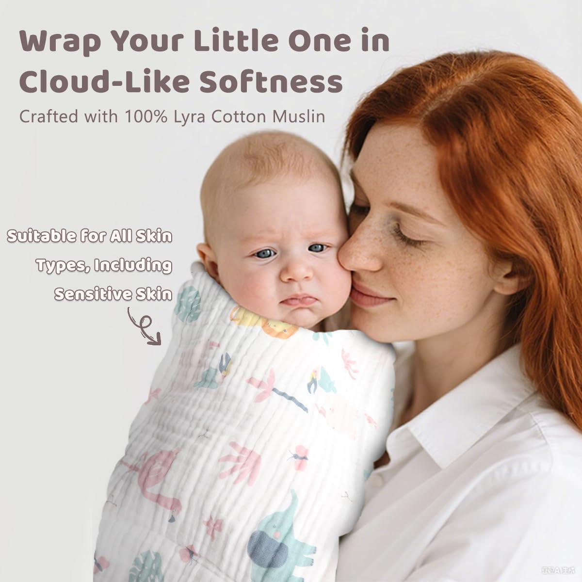 Toalla de Baño para Bebés ICKEYOU 109x109 cm Rosa Algodón