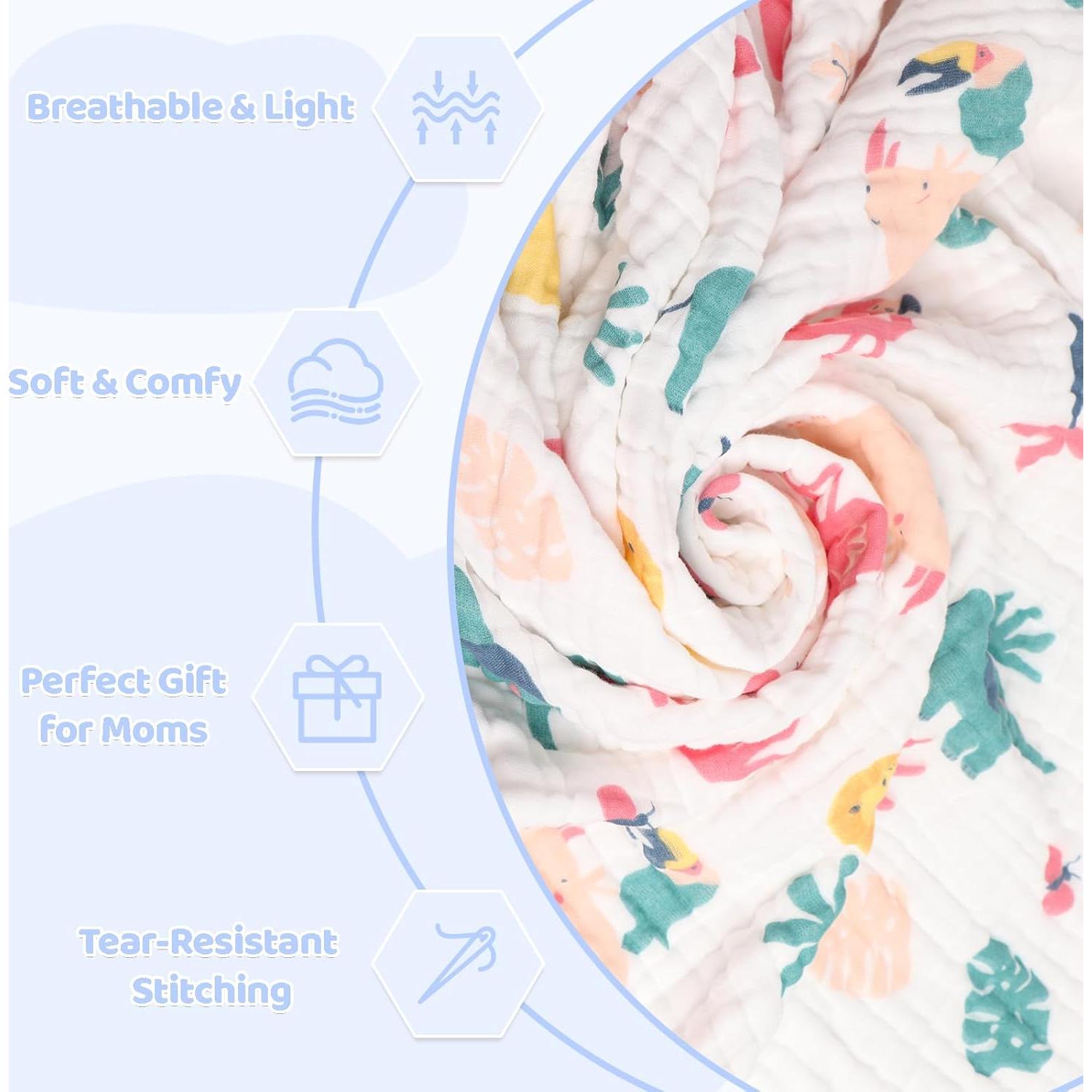 Toalla de Baño para Bebés ICKEYOU 109x109 cm Rosa Algodón