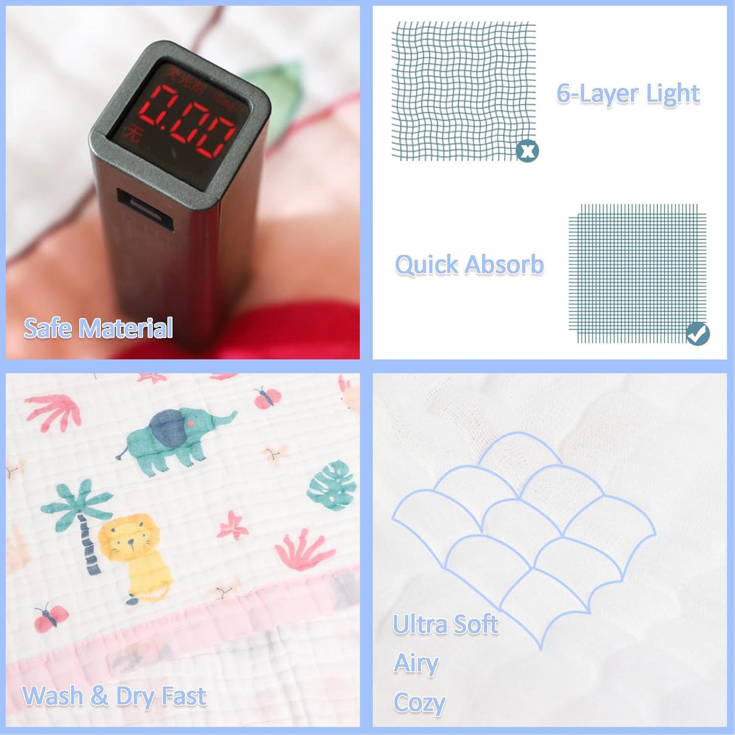 Toalla de Baño para Bebés ICKEYOU 109x109 cm Rosa Algodón