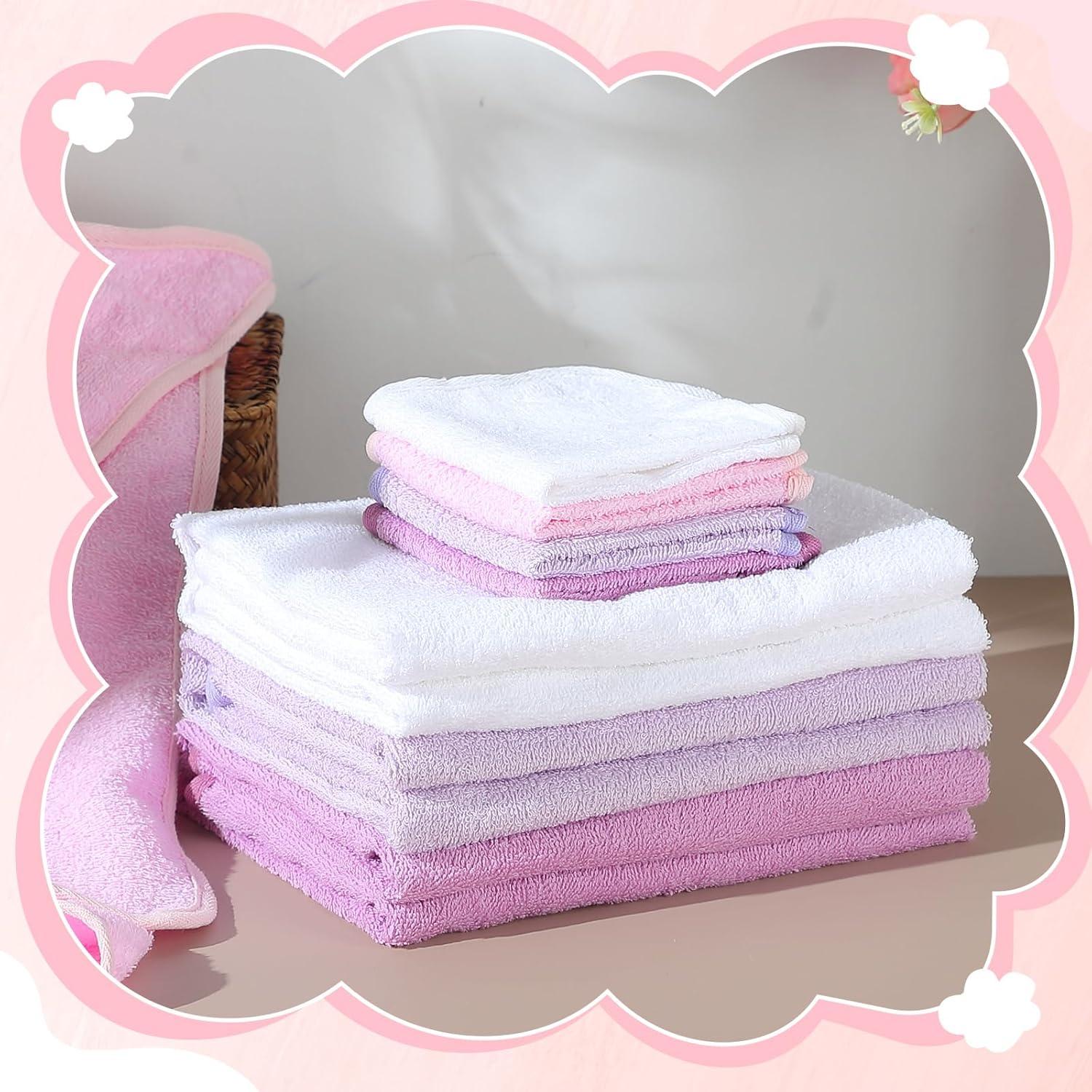 Juego de Toallas de Baño con Capucha CroBlissful 8 Pcs Algodón