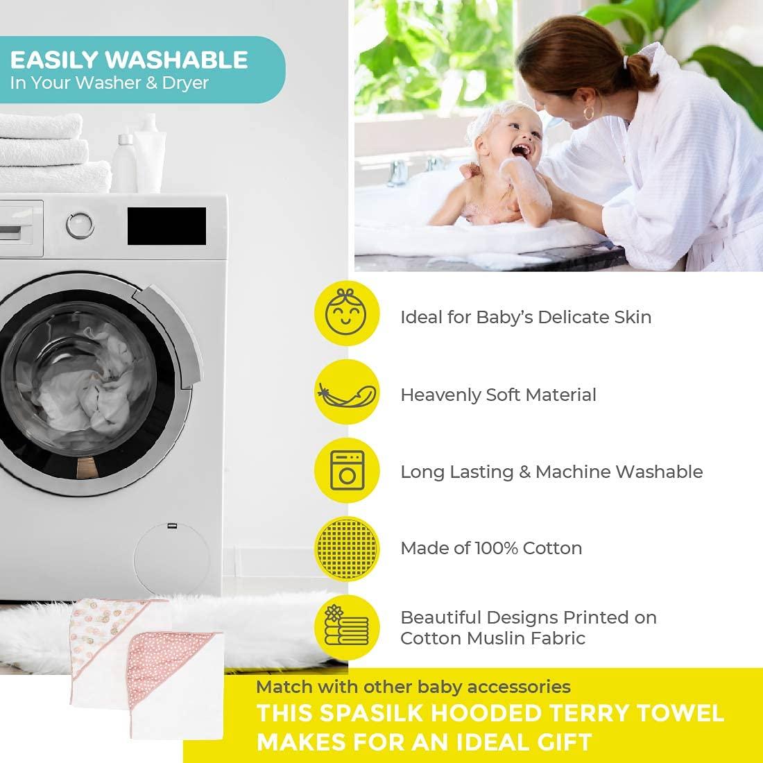 Toallas de baño con capucha Spasilk para bebé - 2 unidades 76.2x76.2cm
