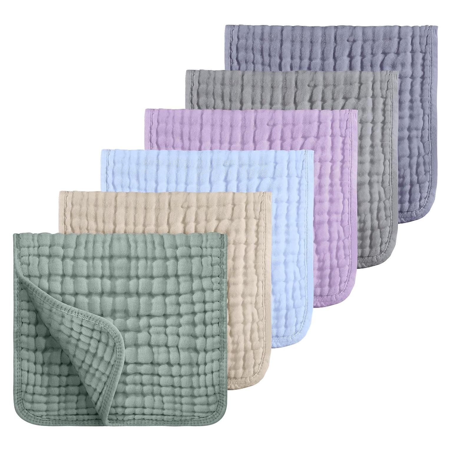 Paquete de 6 Pañales Muslin para Eructar Looxii 100% Algodón 50.8x25.4cm