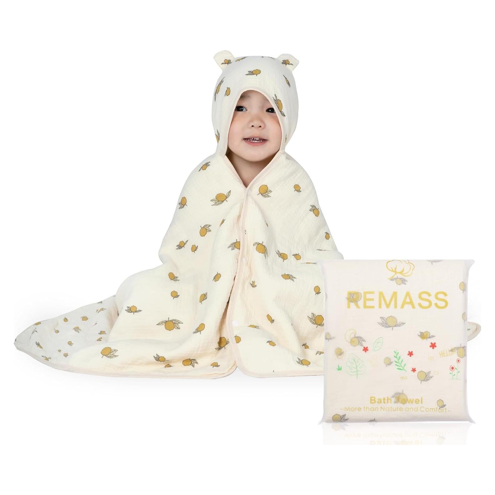 Toalla con Capucha REMASS de Algodón Orgánico 129.5x63.5cm