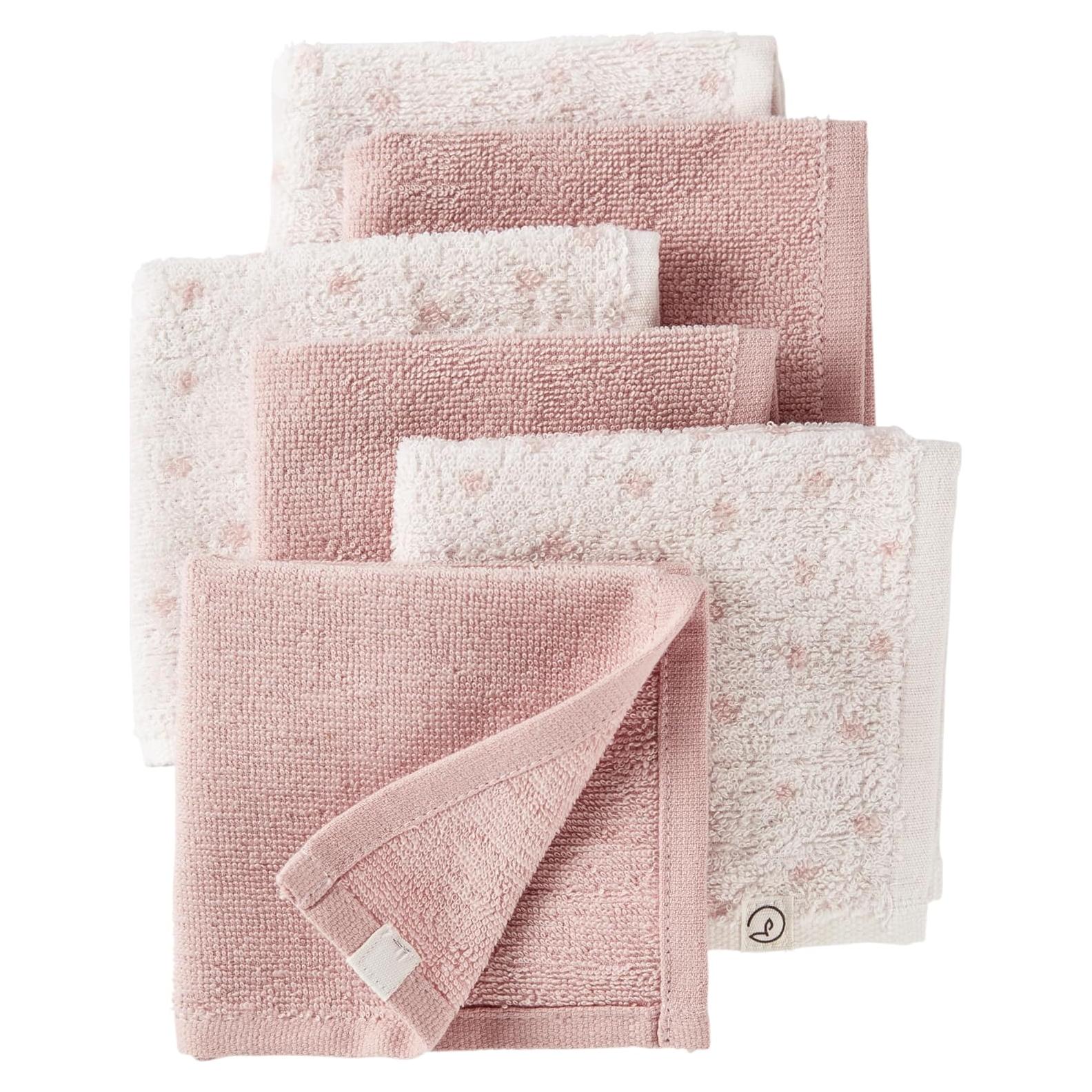 Paquete de 6 Paños de Algodón Orgánico Pequeño Planeta Rosa