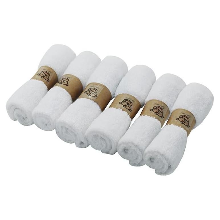 Toallitas de Baño Orgánicas Cuddles Alegres - 6 Piezas 25.4x25.4 cm