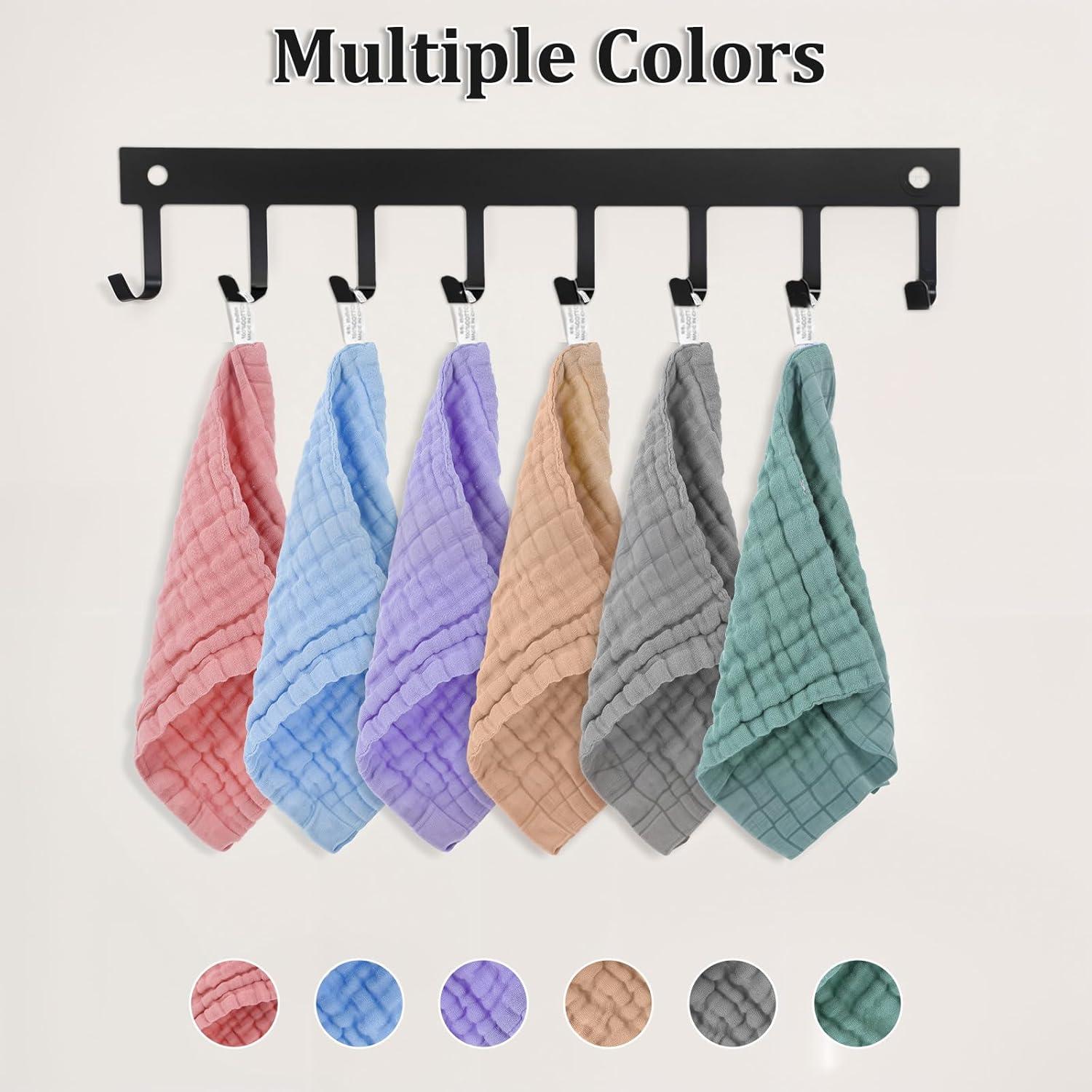 6 Paños de Muselina Qianyu 100% Algodón 24.77 cm Multicolor