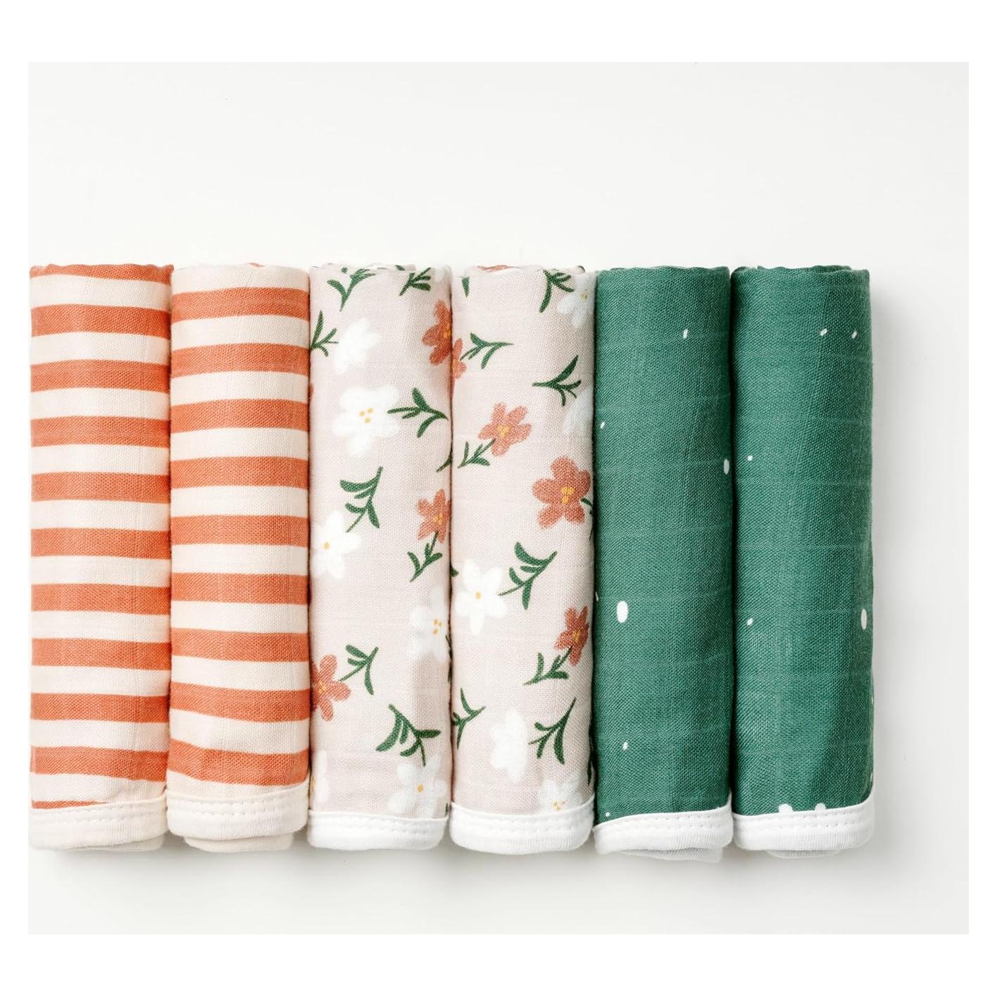 Toallitas de Baño Orgánicas Nightingale 30x30cm Paquete de 6