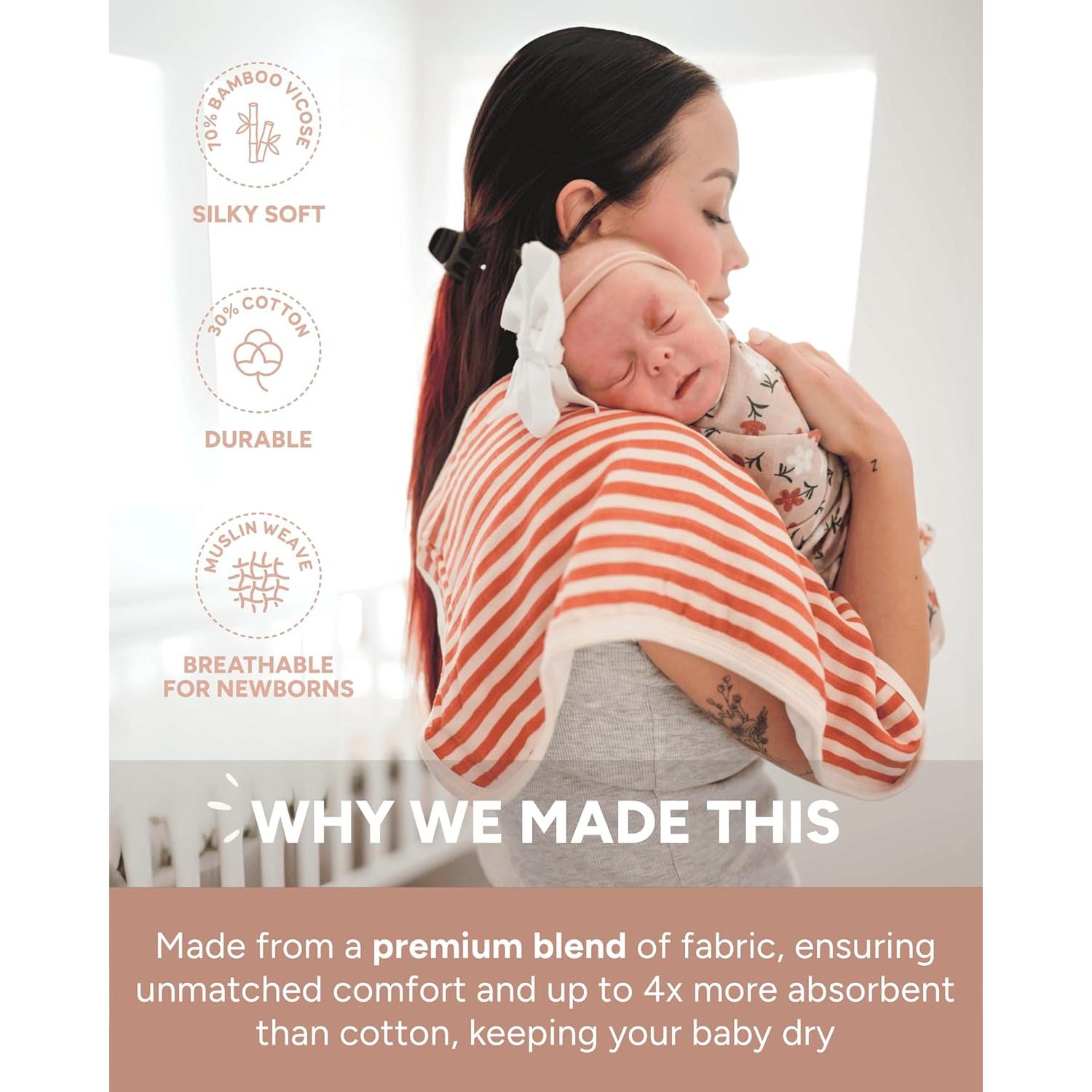 Toallitas de Baño Orgánicas Nightingale 30x30cm Paquete de 6